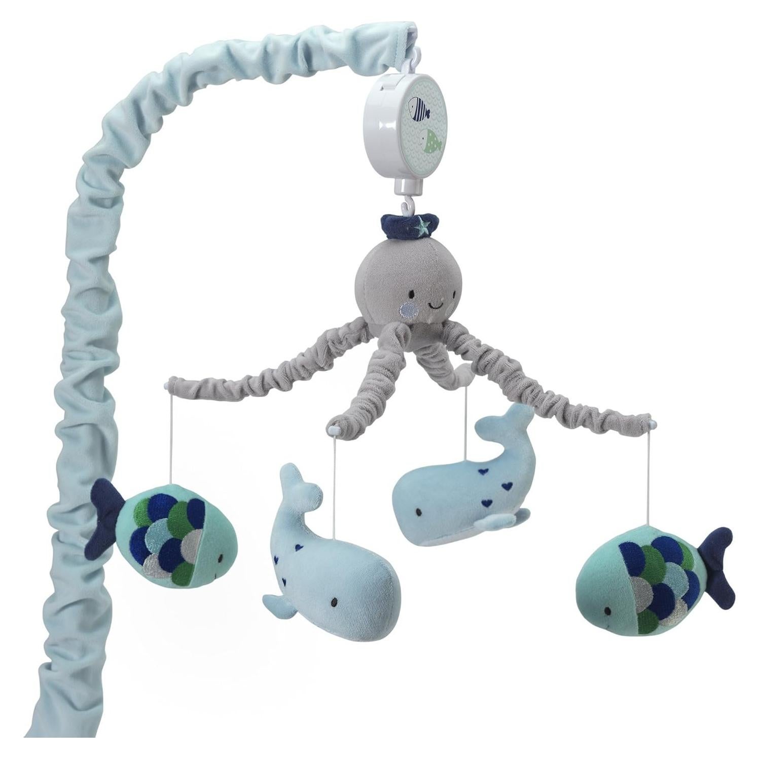 Móvil Musical para Cuna Lambs & Ivy Oceania - Pulpo y Ballenas