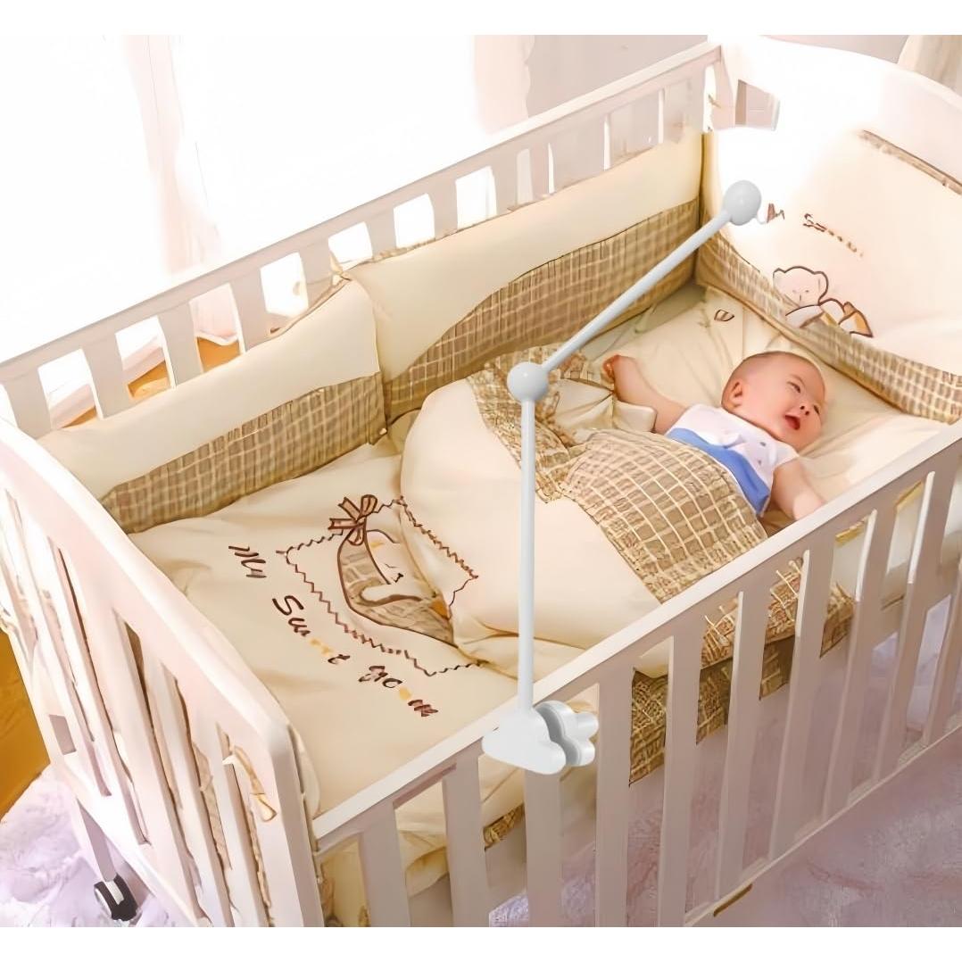 Brazo Móvil Ajustable de Madera Accfore para Cuna 69cm Blanco