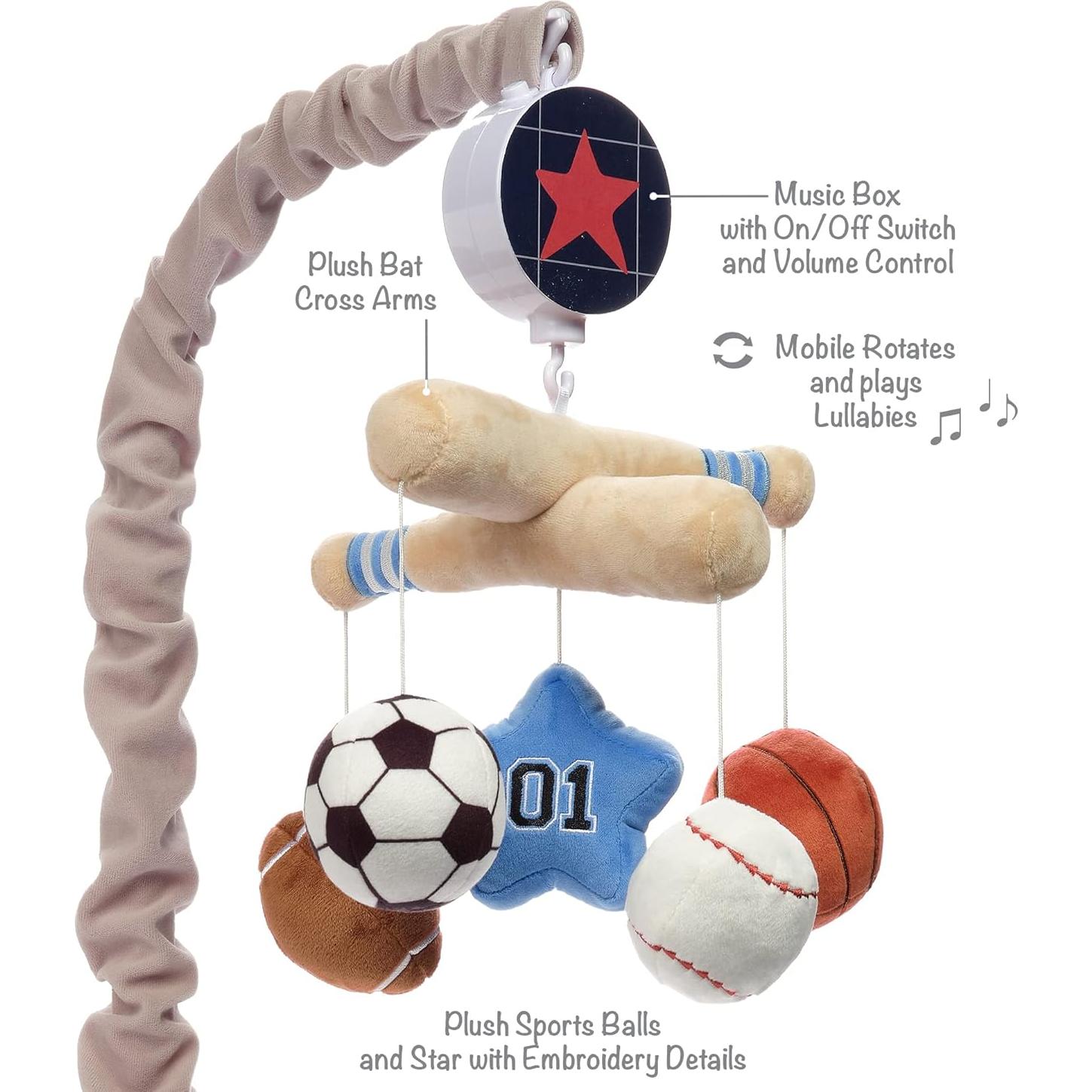 Móvil Musical para Cuna Lambs & Ivy - Gris, 20 min de Música