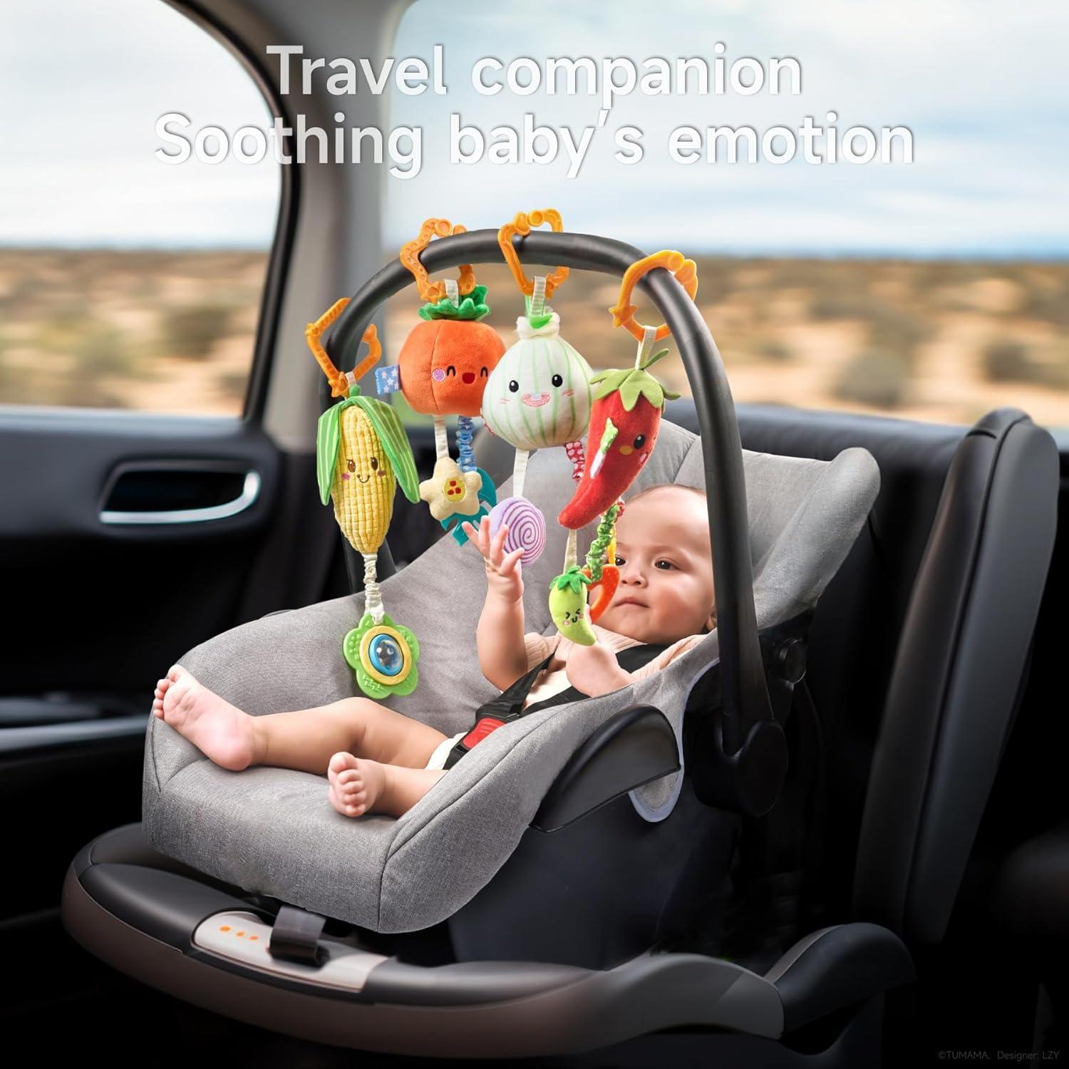 Juguetes Colgantes TUMAMA para Bebés - Set de 4 Verduras