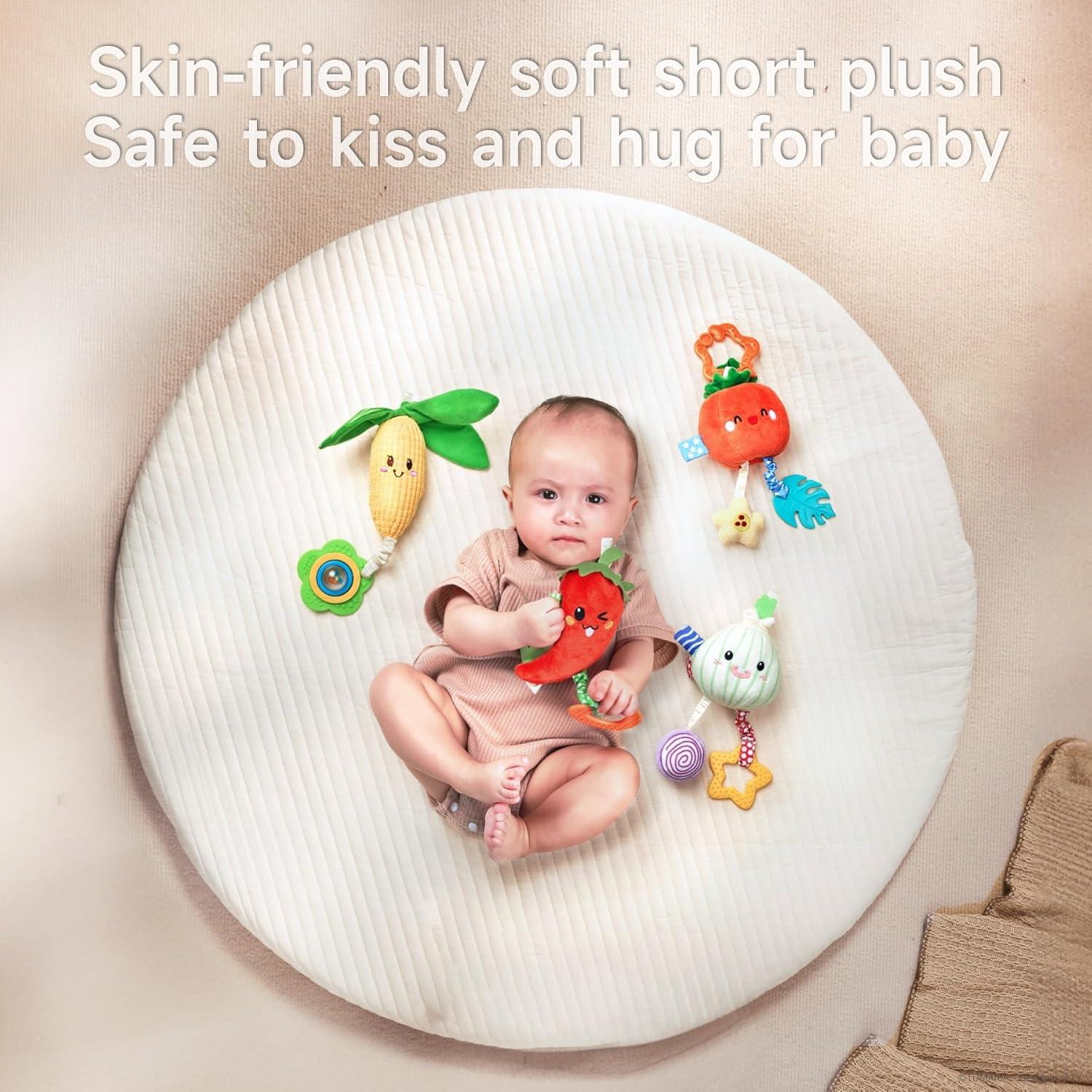 Juguetes Colgantes TUMAMA para Bebés - Set de 4 Verduras