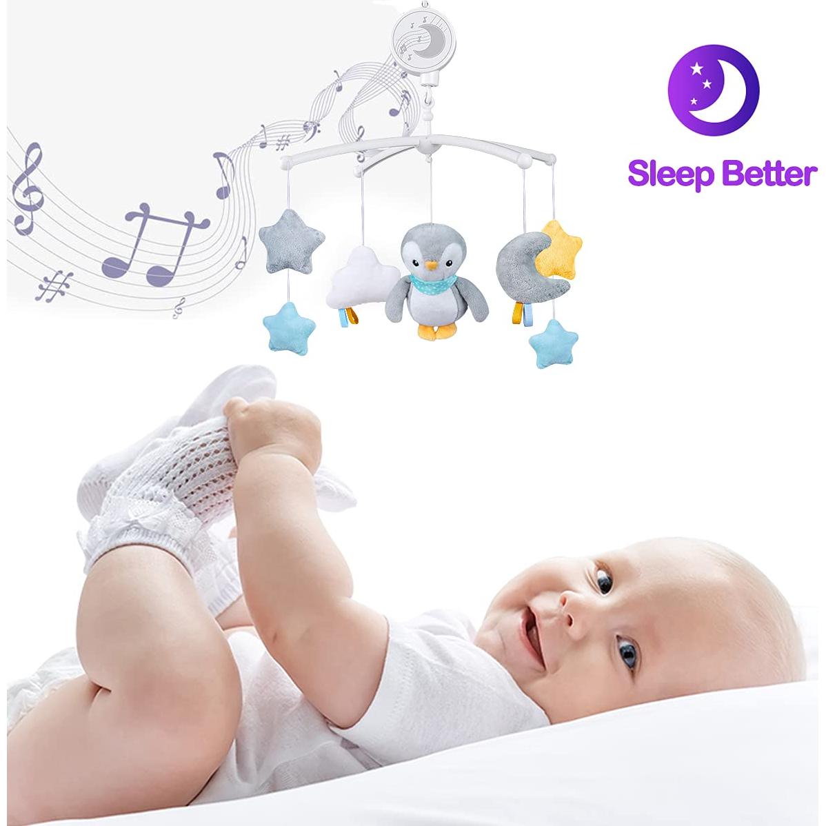 Móvil Musical para Cuna NUOEY Pingüino Rotatorio 0.39kg