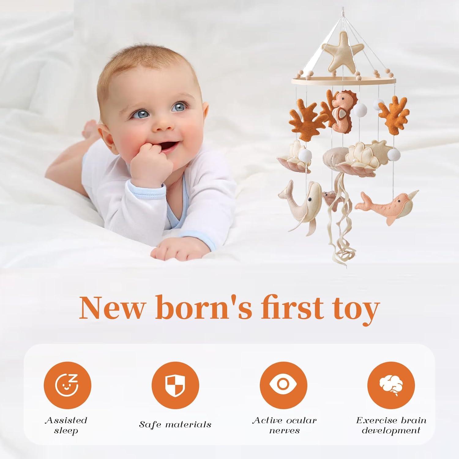 Móvil de Cuna GOODMOM Oceánico para Bebés - Hecho a Mano