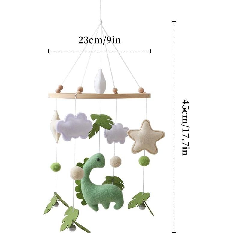 Móvil de Cuna de Dinosaurio GOODMOM - Hecho a Mano, Musical