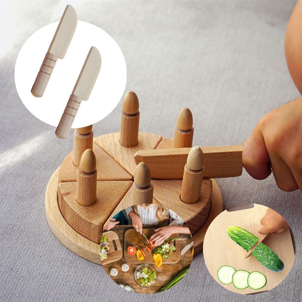 3 Cuchillos de Madera para Niños TDGBIH - Seguro y Ergonómico