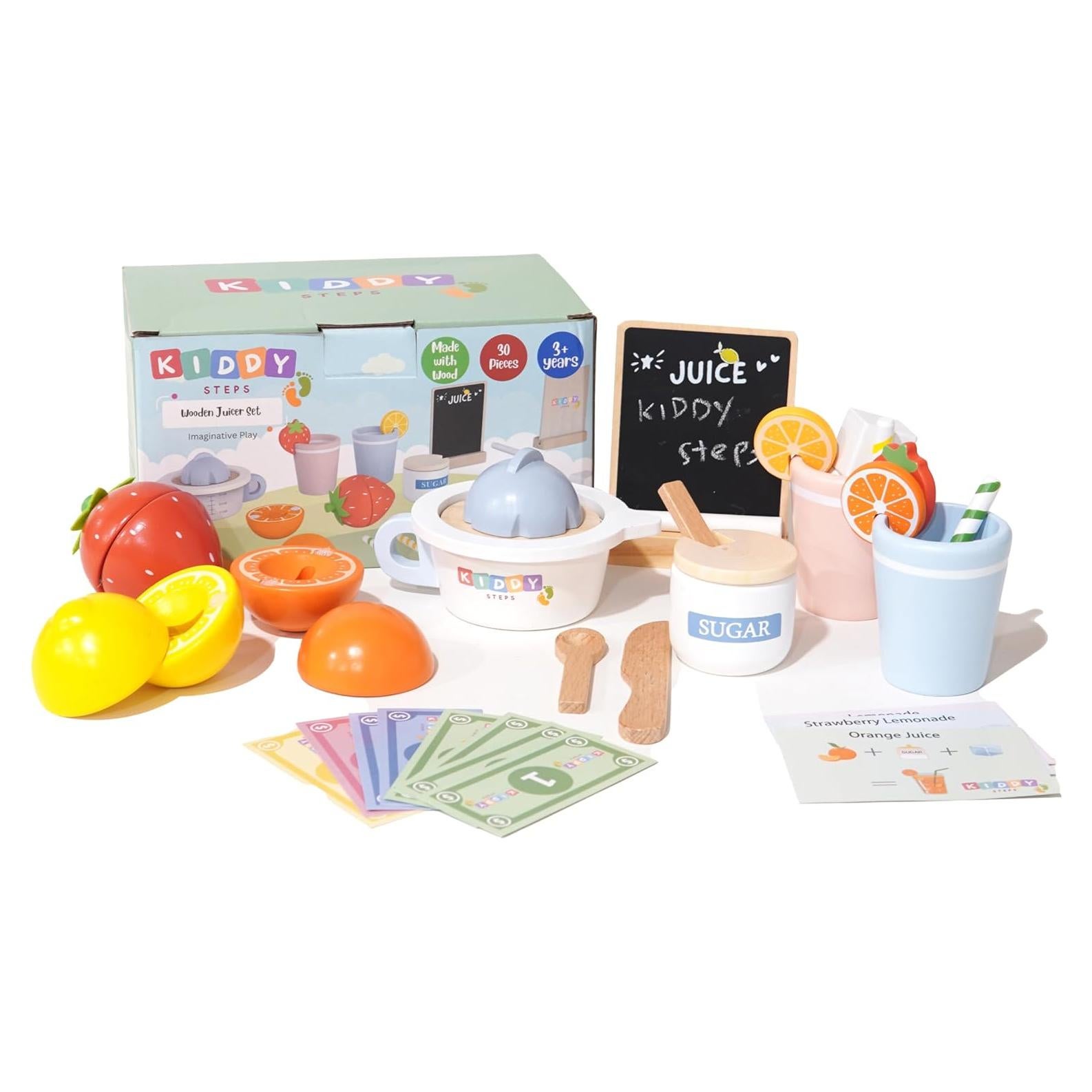 Juego de Exprimidor de Madera Kiddy Steps - Limón y Frutas