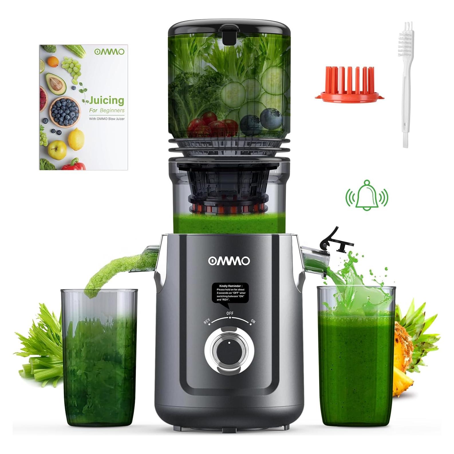 Exprimidor de Prensa en Frío OMMO 300W Gris - 5.1" para Frutas