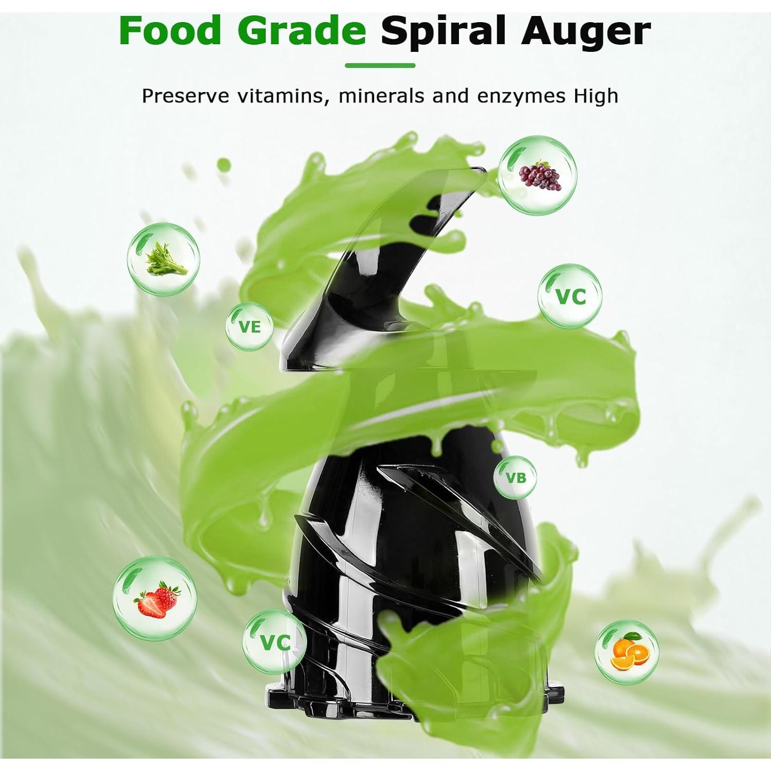 Exprimidor de Prensa en Frío OMMO 300W Gris - 5.1" para Frutas