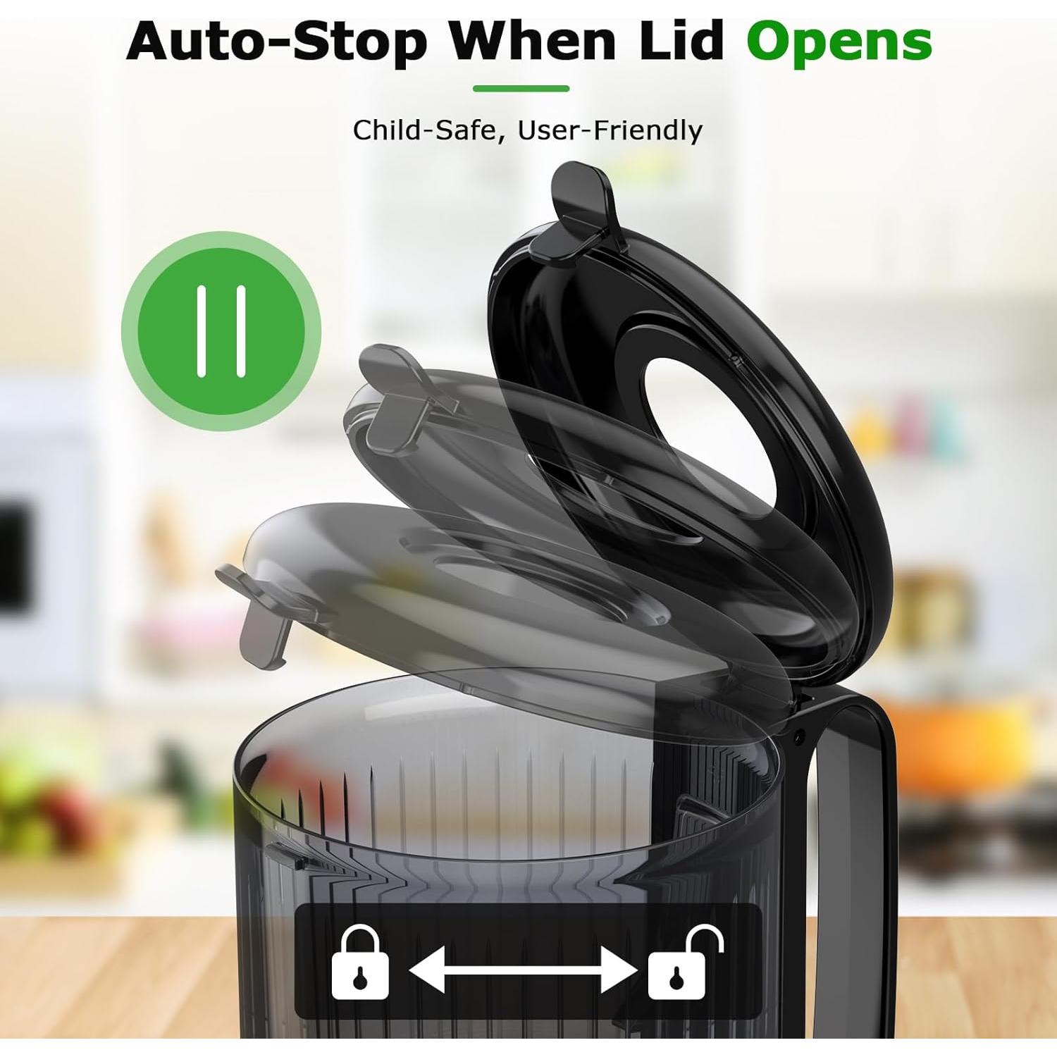 Exprimidor de Prensa en Frío OMMO 300W Gris - 5.1" para Frutas