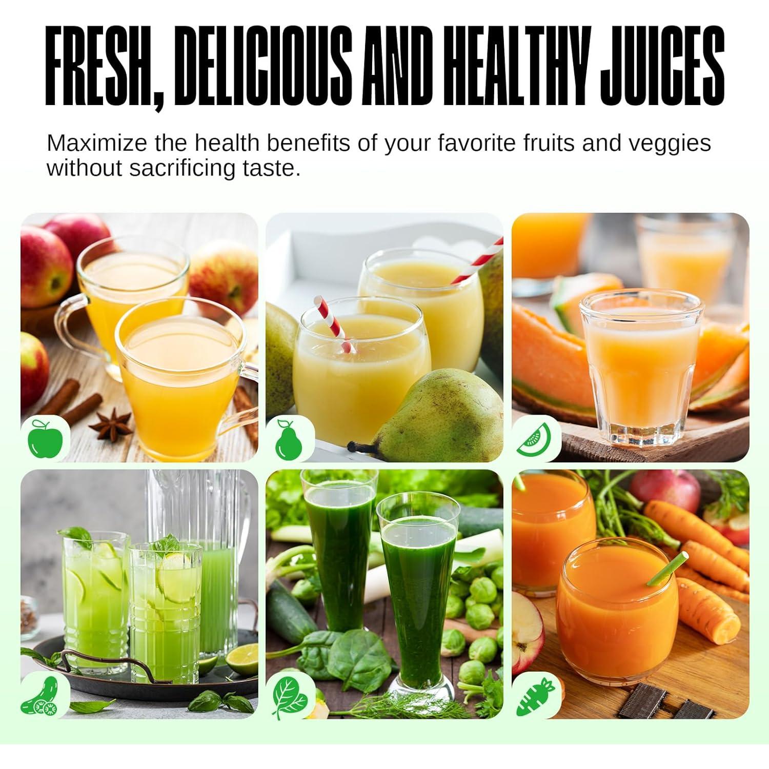 Exprimidor Lento Ventray Ginnie Verde 370ml Compacto