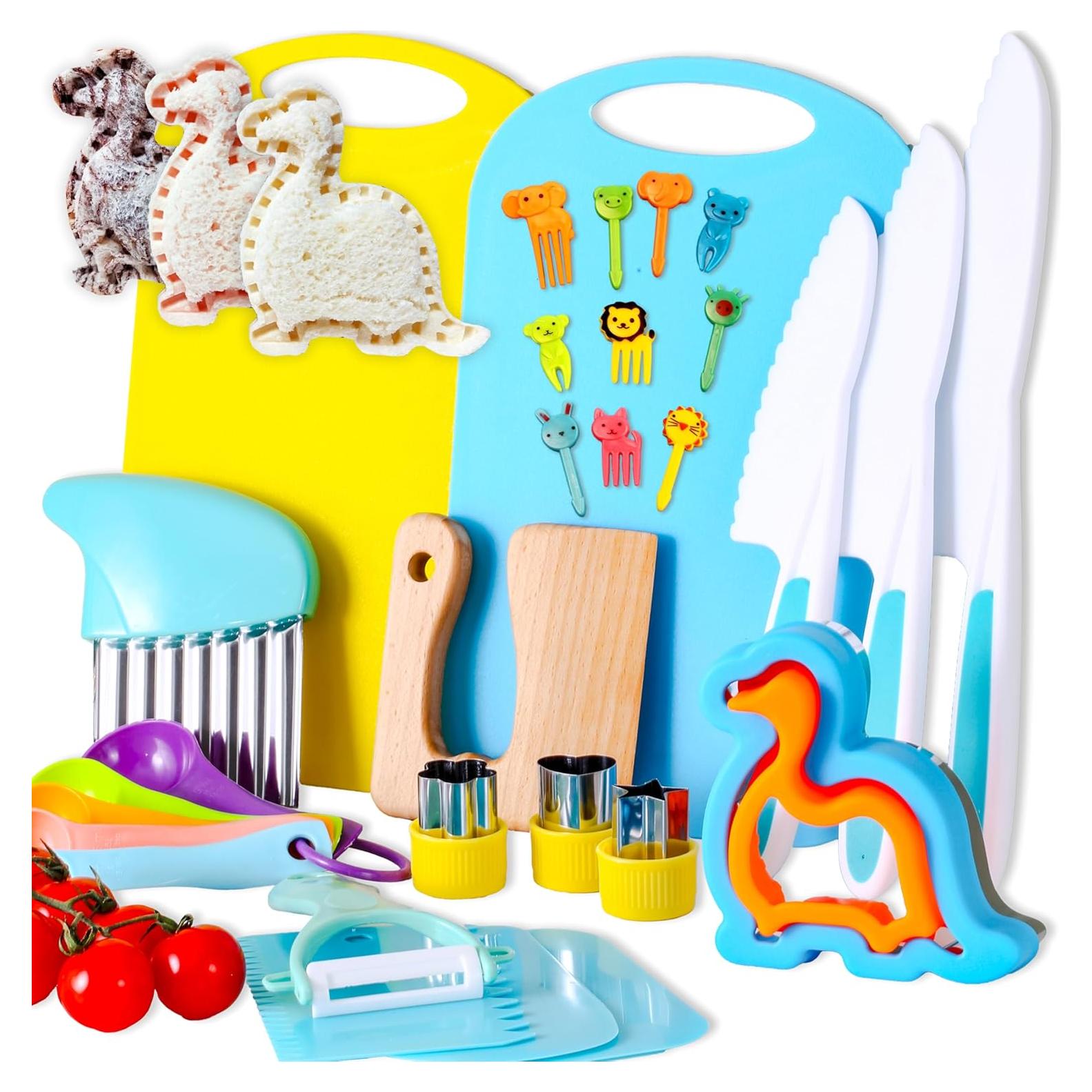 Juego de cocina para niños 30 piezas Carolart - Cuchillos seguros