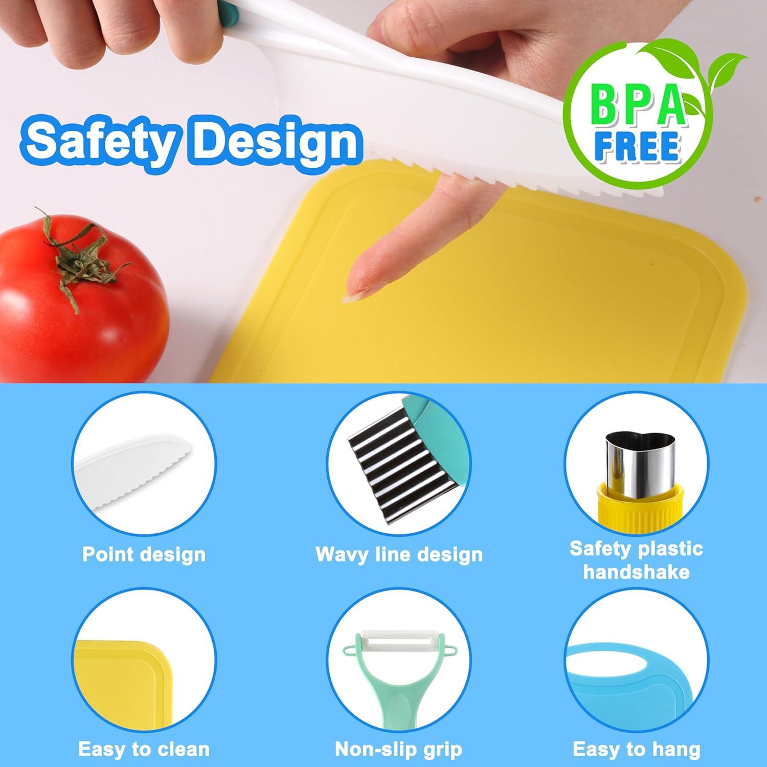 Juego de cocina para niños 30 piezas Carolart - Cuchillos seguros