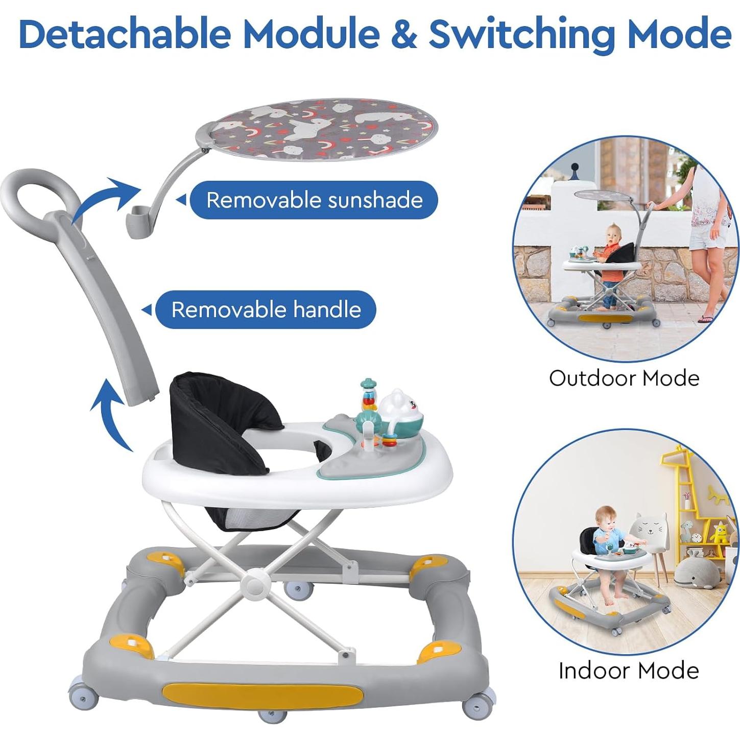 Caminador 5 en 1 para Bebés Ajustable con Música y Luces