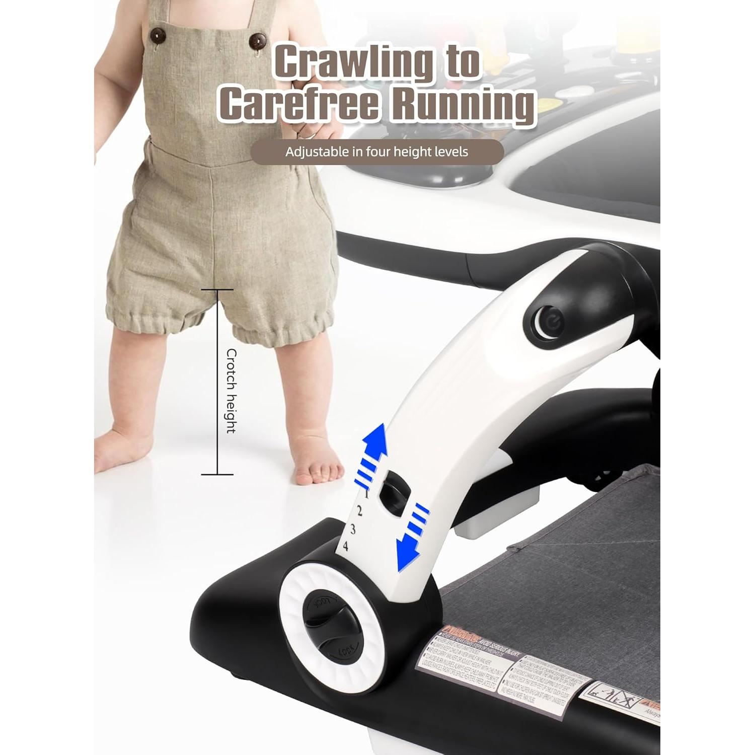 Andador Multifuncional 6 en 1 para Bebés Negro - Con Música y Luz