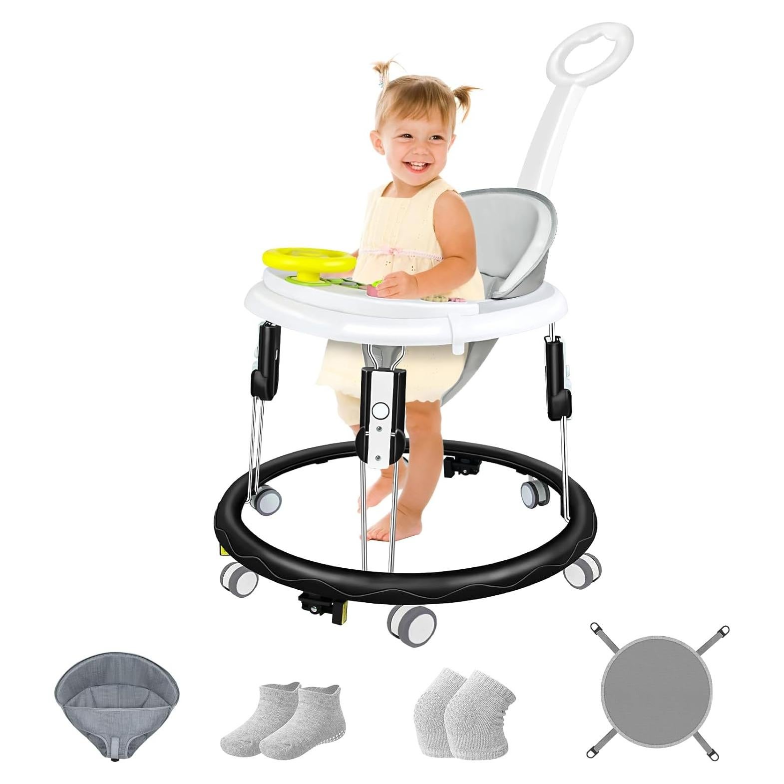 Andador Plegable para Bebés 5 en 1 con Ruedas y Música