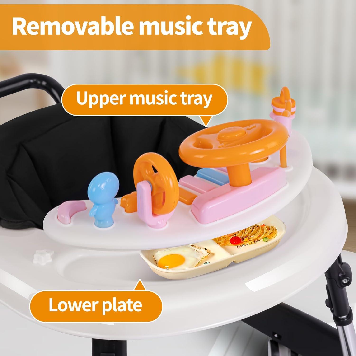 Andador Plegable para Bebés - 9 Alturas Ajustables, Centro de Actividades