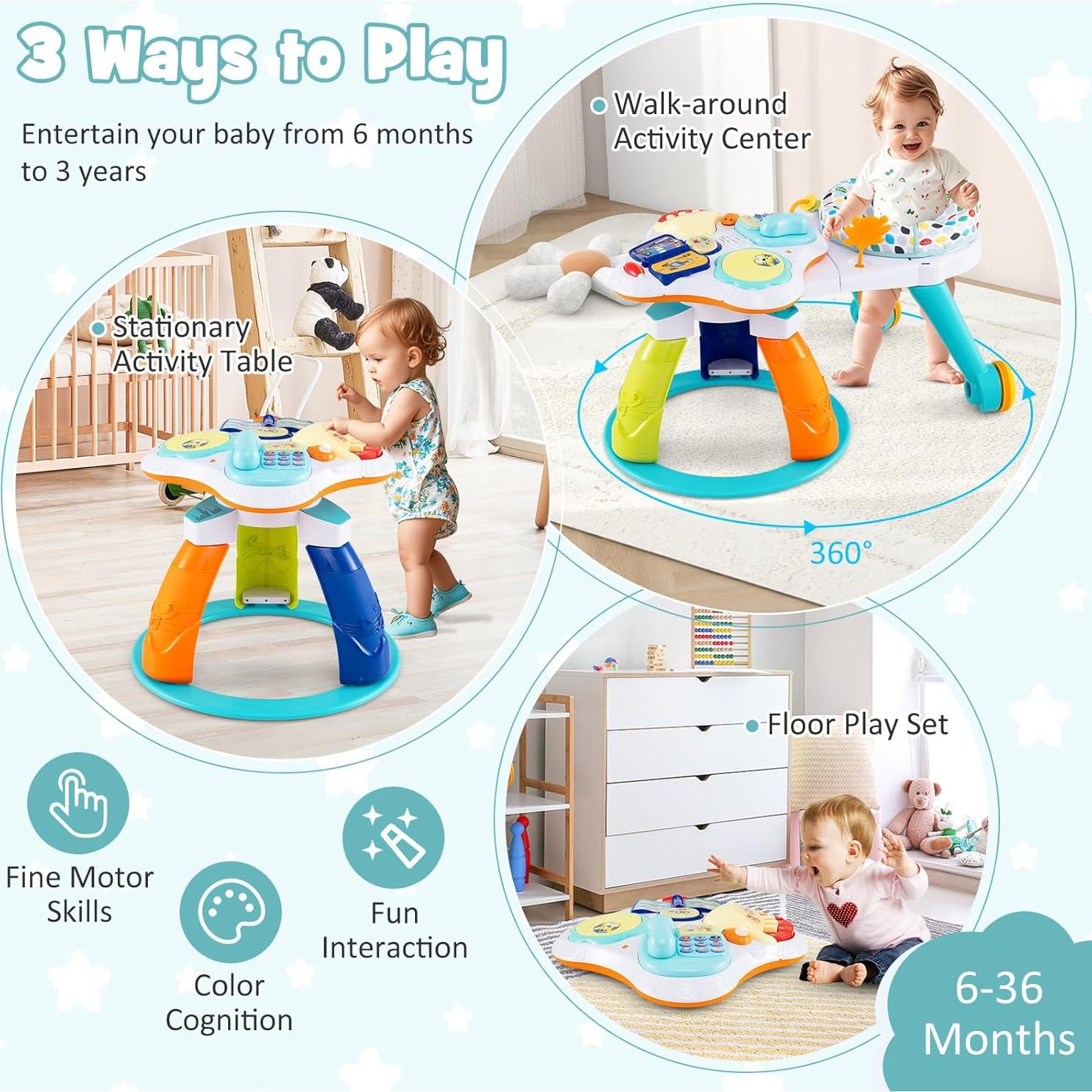 Centro de Actividades 3 en 1 BABY JOY para Bebés - Ajustable