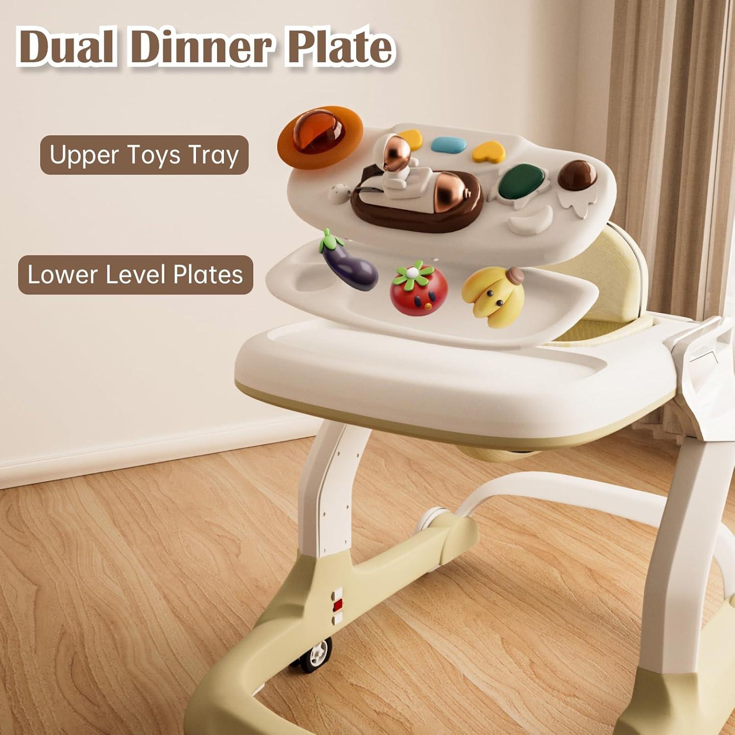 Andador para Bebés Aobalvn 5 en 1 con Música y Luces Amarillo