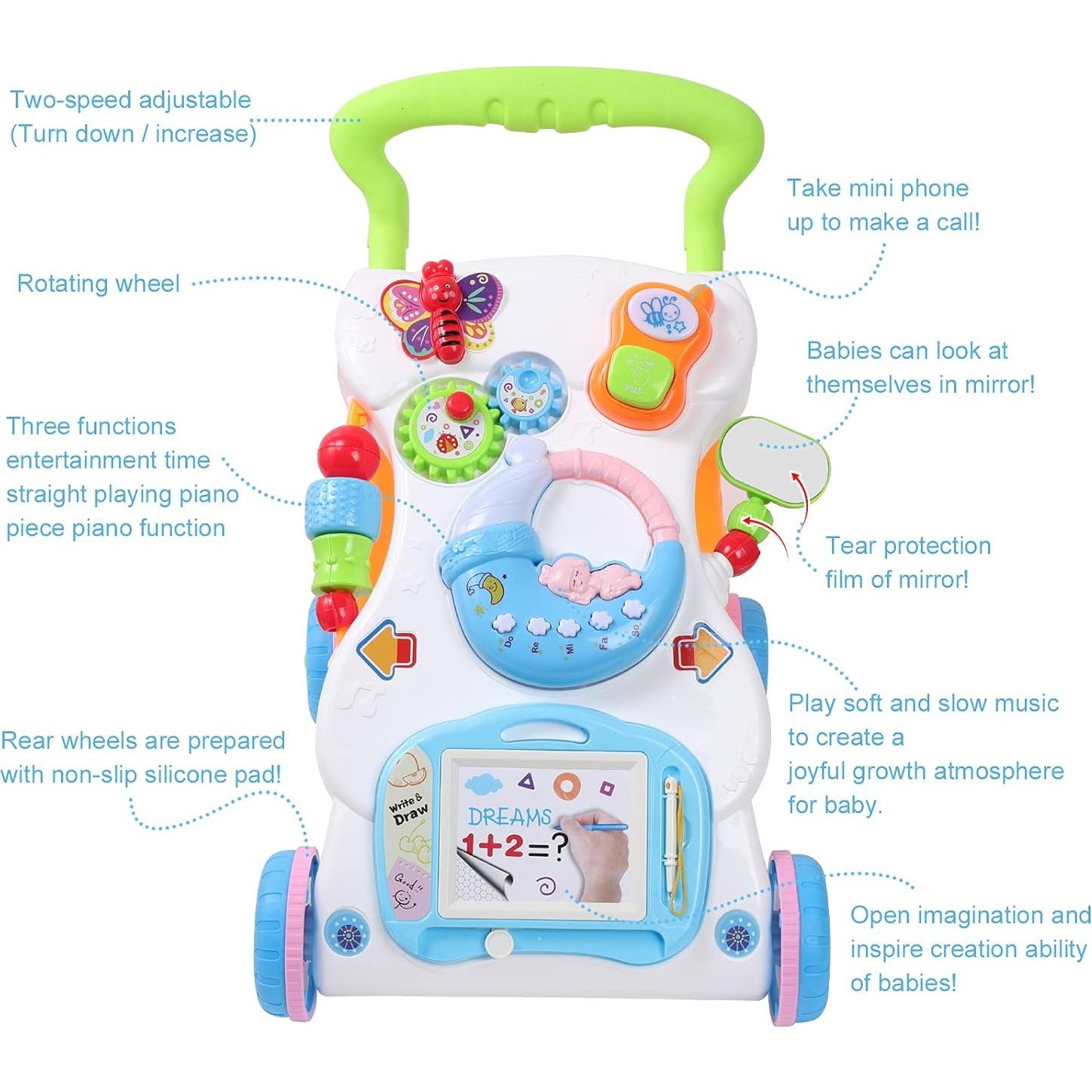 Andador 2 en 1 Cuterabit para Bebés con Música y Luz