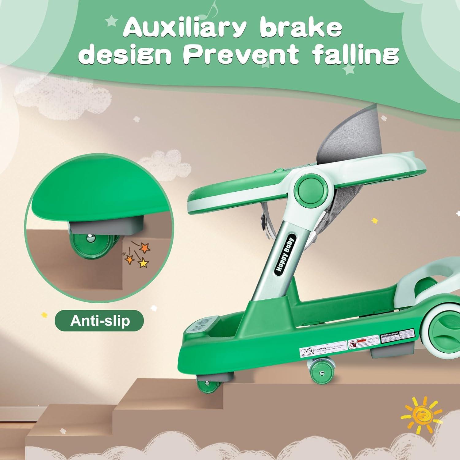 Andador Plegable 5 en 1 Deluxe Verde para Bebé 6-24 Meses