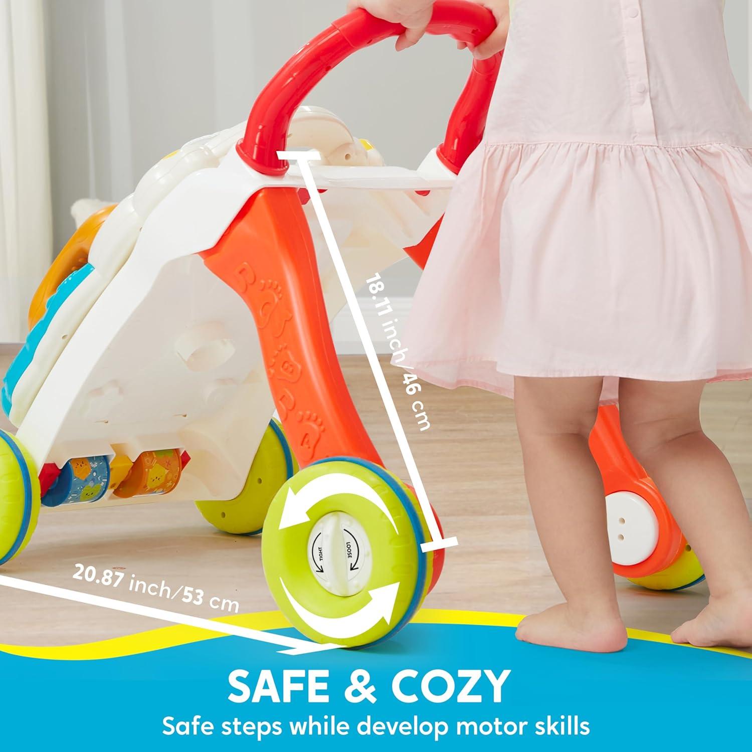 Andador de Aprendizaje SYNCFUN para Bebés 2 en 1 con Juguetes