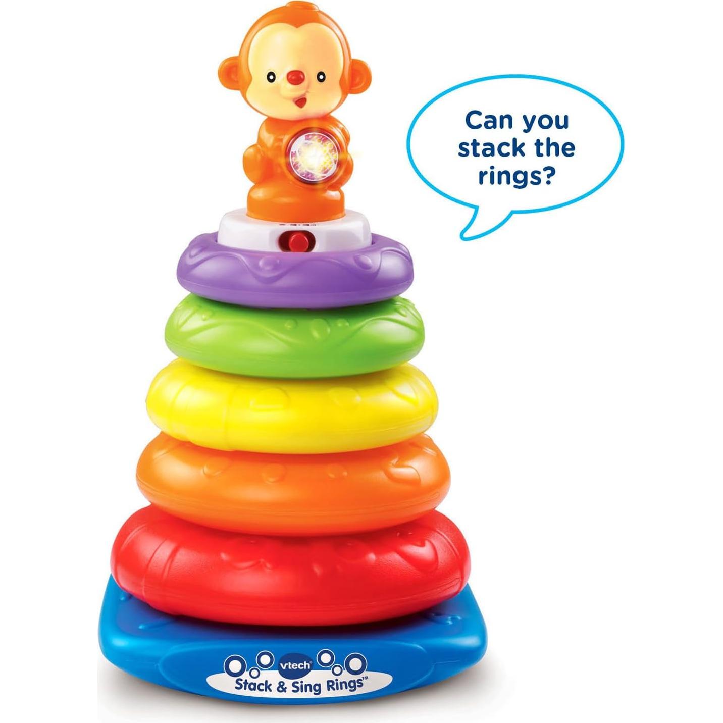 Anillos Apilables VTech con Mono Interactivo - 5 Colores