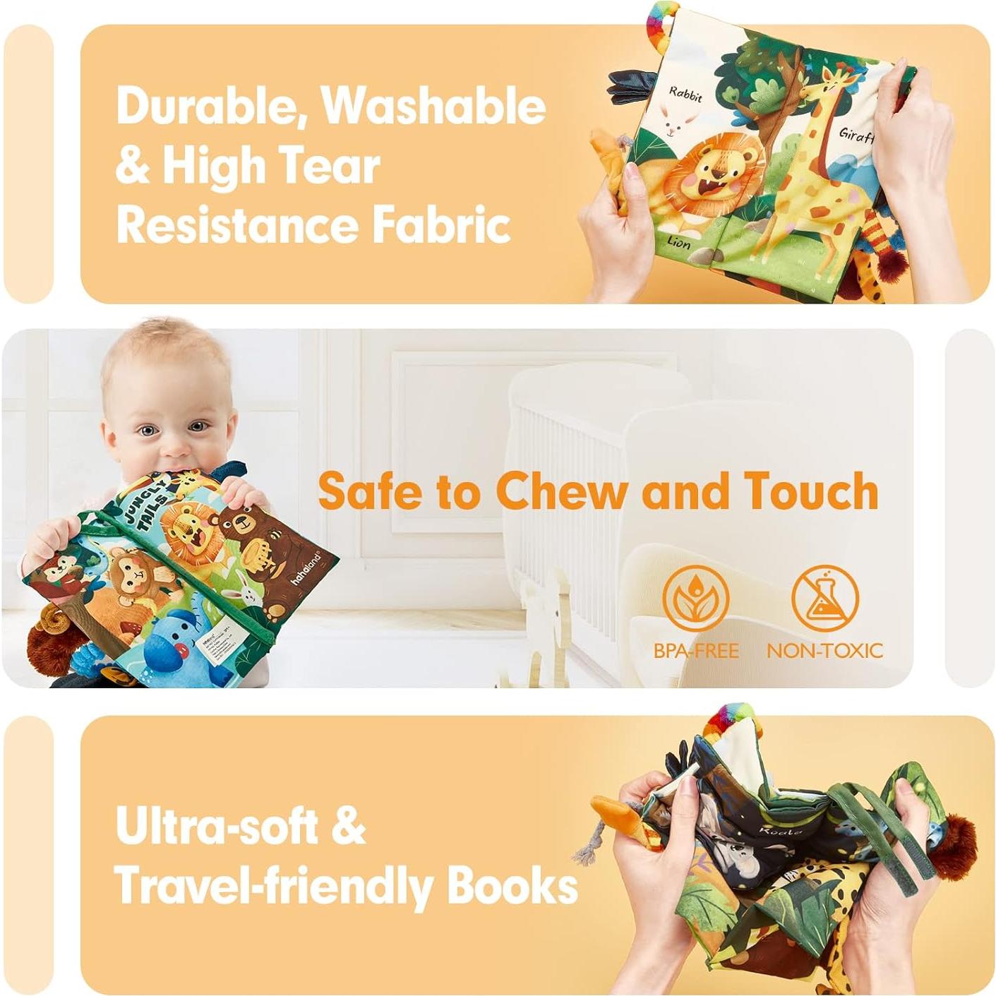 Libro Sensorial para Bebés Hahaland + 10 Tazas Apilables