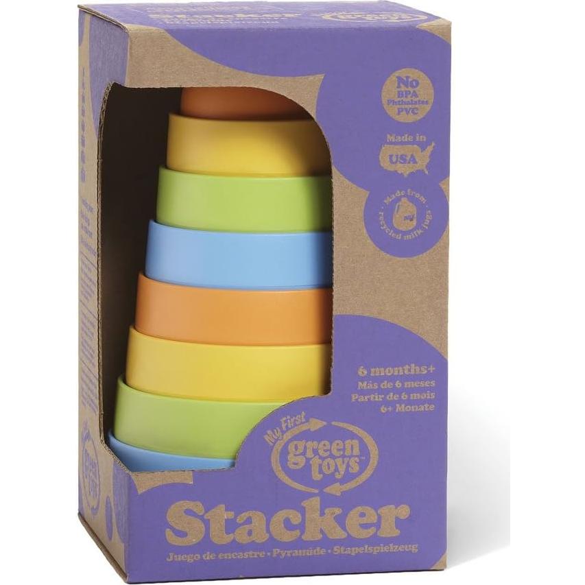 Apilador Ecológico Mi Primer Juguete Verde - 8 Piezas Seguras