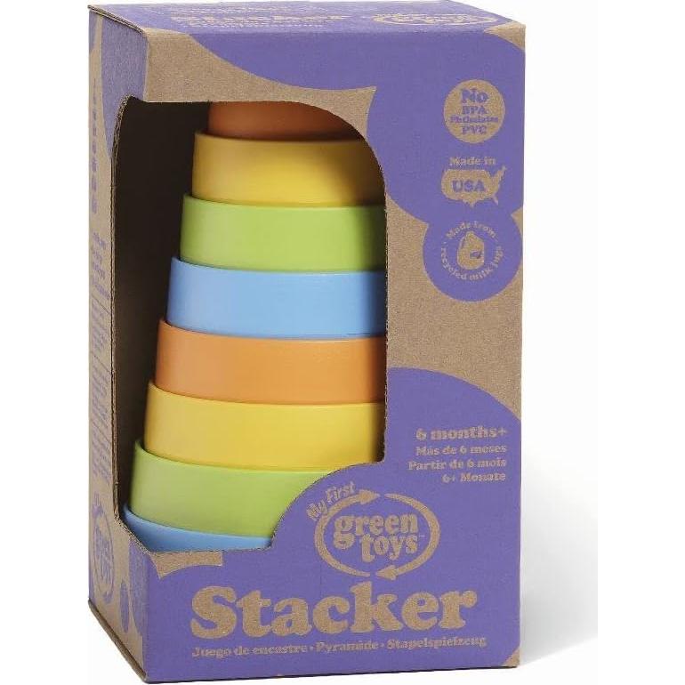 Apilador Ecológico Mi Primer Juguete Verde - 8 Piezas Seguras