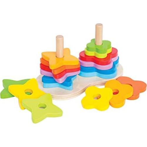 Juego de Apilamiento Doble Arcoíris Hape - Juguete Educativo 1+ Años