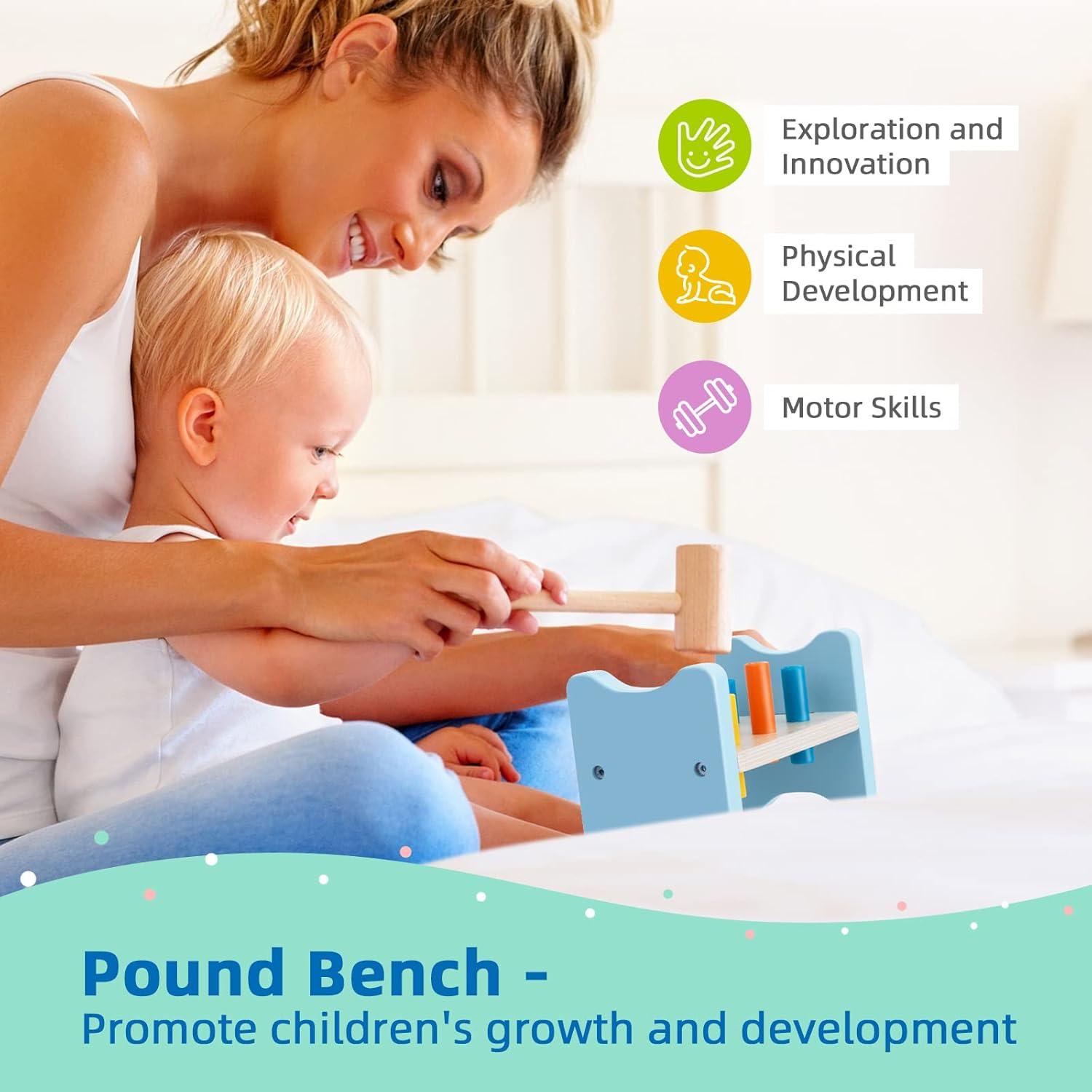 TOOKYLAND Set Educativo Montessori 6 en 1 para Niños 13-18 Meses