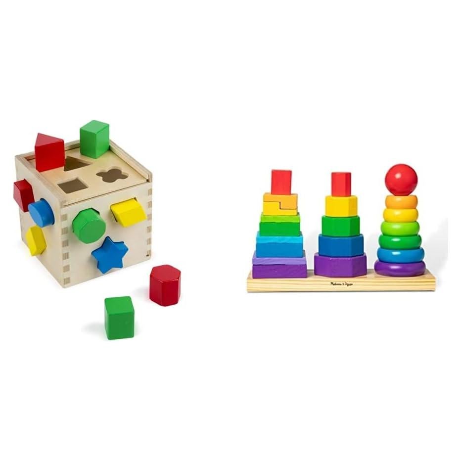 Apilador Geométrico Melissa & Doug - Juguete Educativo de Madera