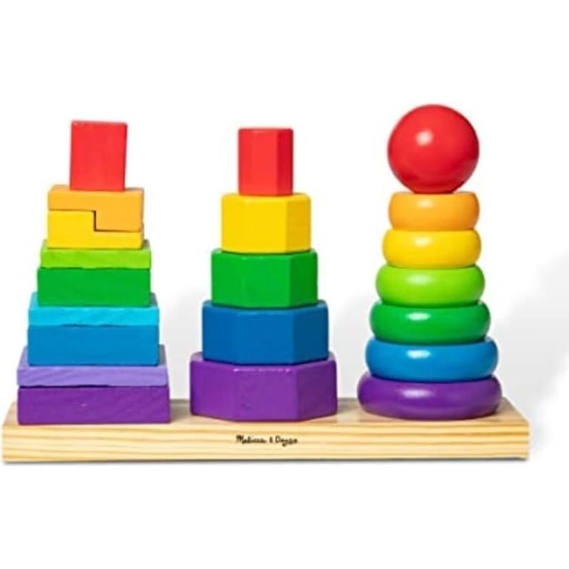 Apilador Geométrico Melissa & Doug - Juguete Educativo de Madera
