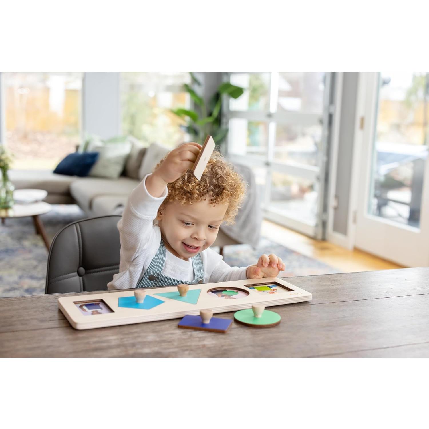 Rompecabezas de Formas de Madera Lovevery 16 Meses+