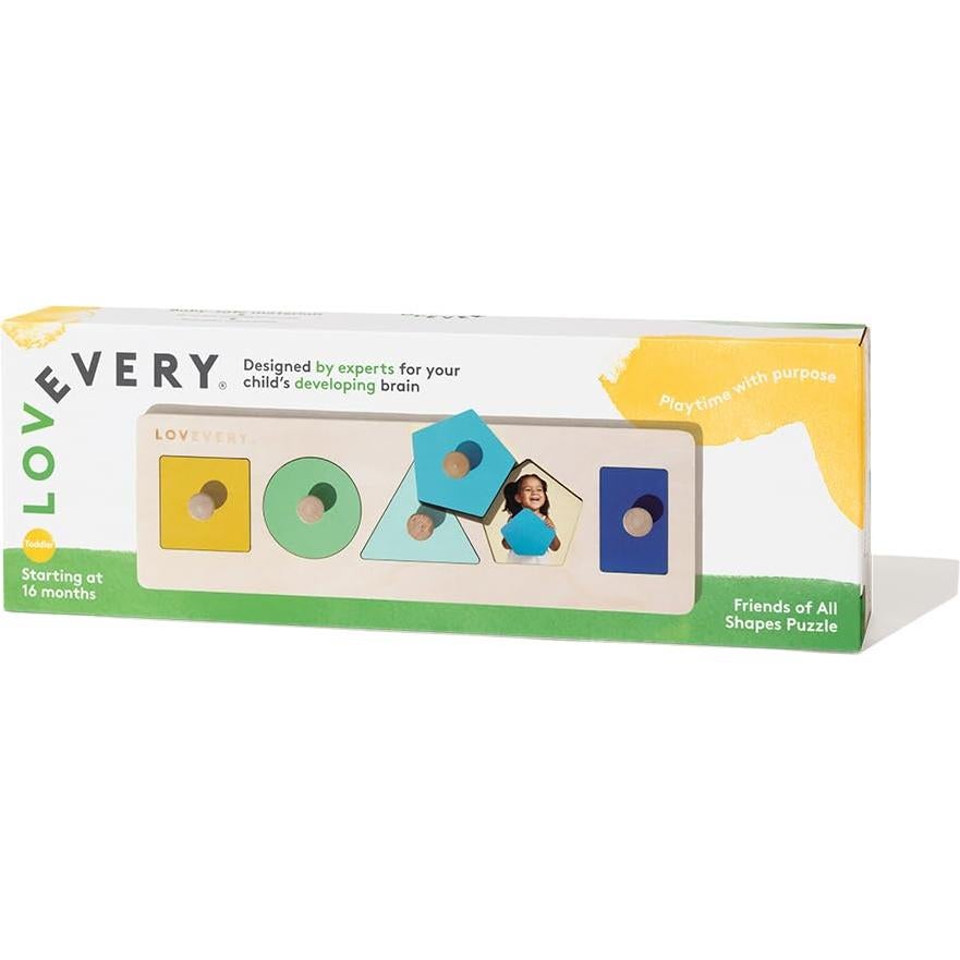 Rompecabezas de Formas de Madera Lovevery 16 Meses+