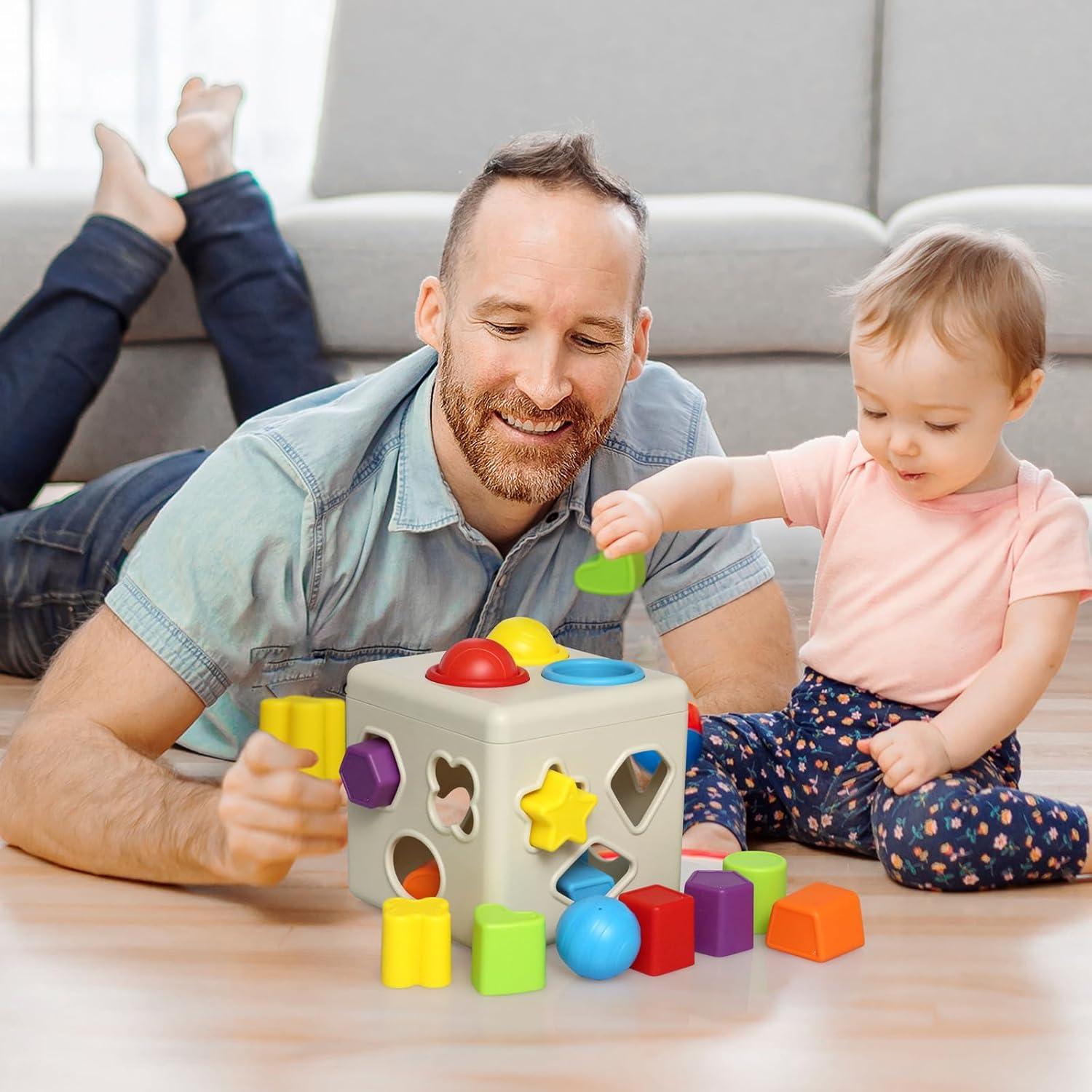 Clasificador de Formas Kiddie Play 16 Piezas para Niños 18m-4a