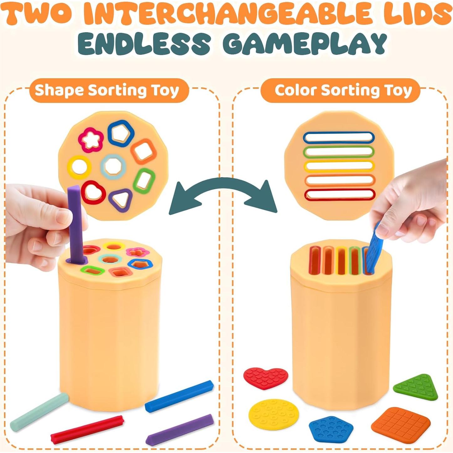 Juguete Montessori Clasificador de Formas y Colores LittleLamb