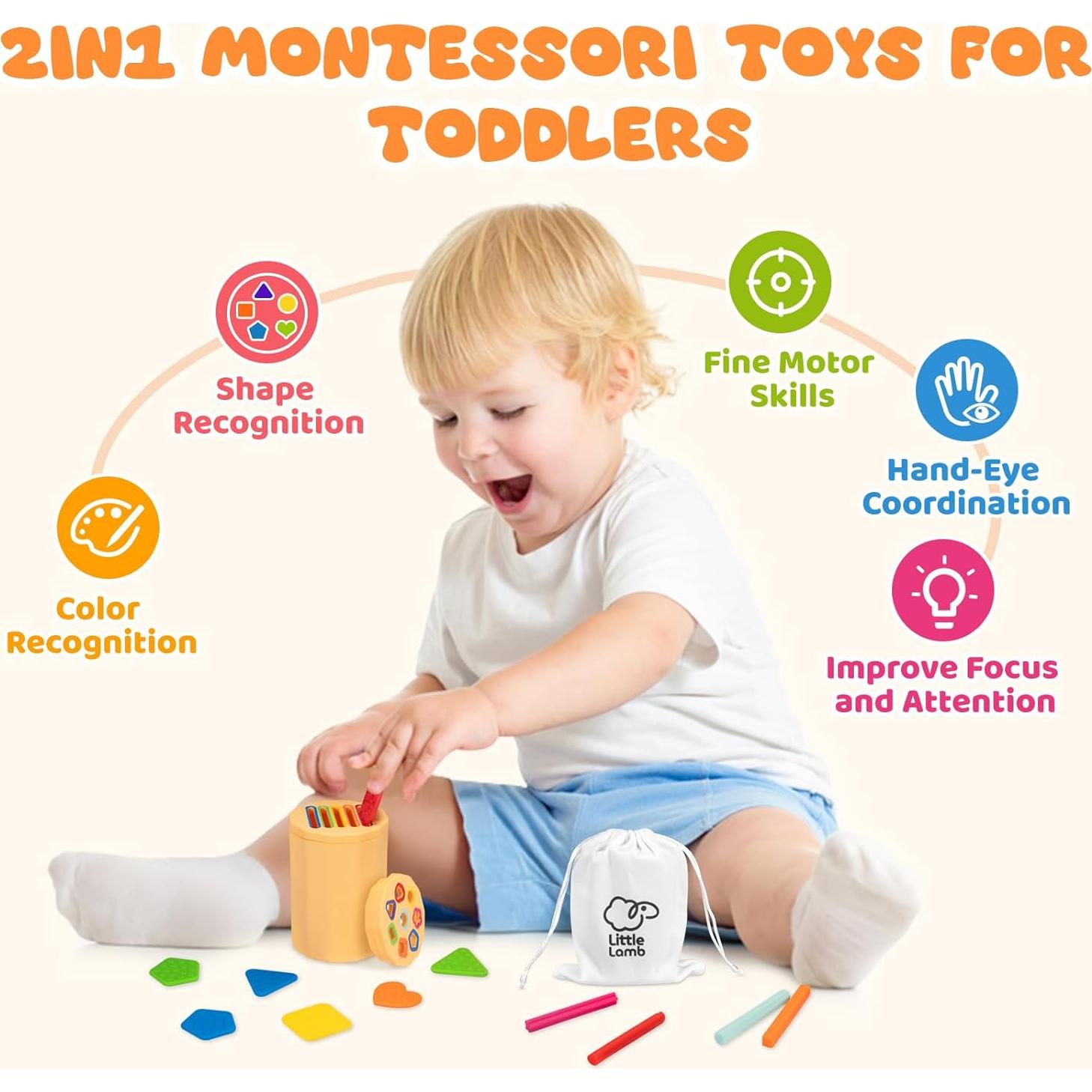 Juguete Montessori Clasificador de Formas y Colores LittleLamb