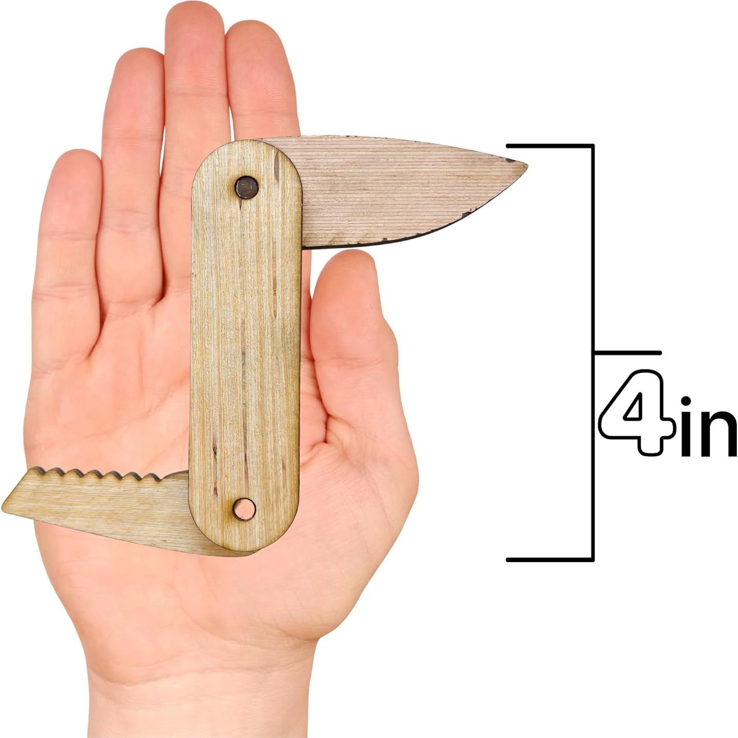 Cuchillo de Juguete de Madera AVTRBoutique 10 cm para Niños