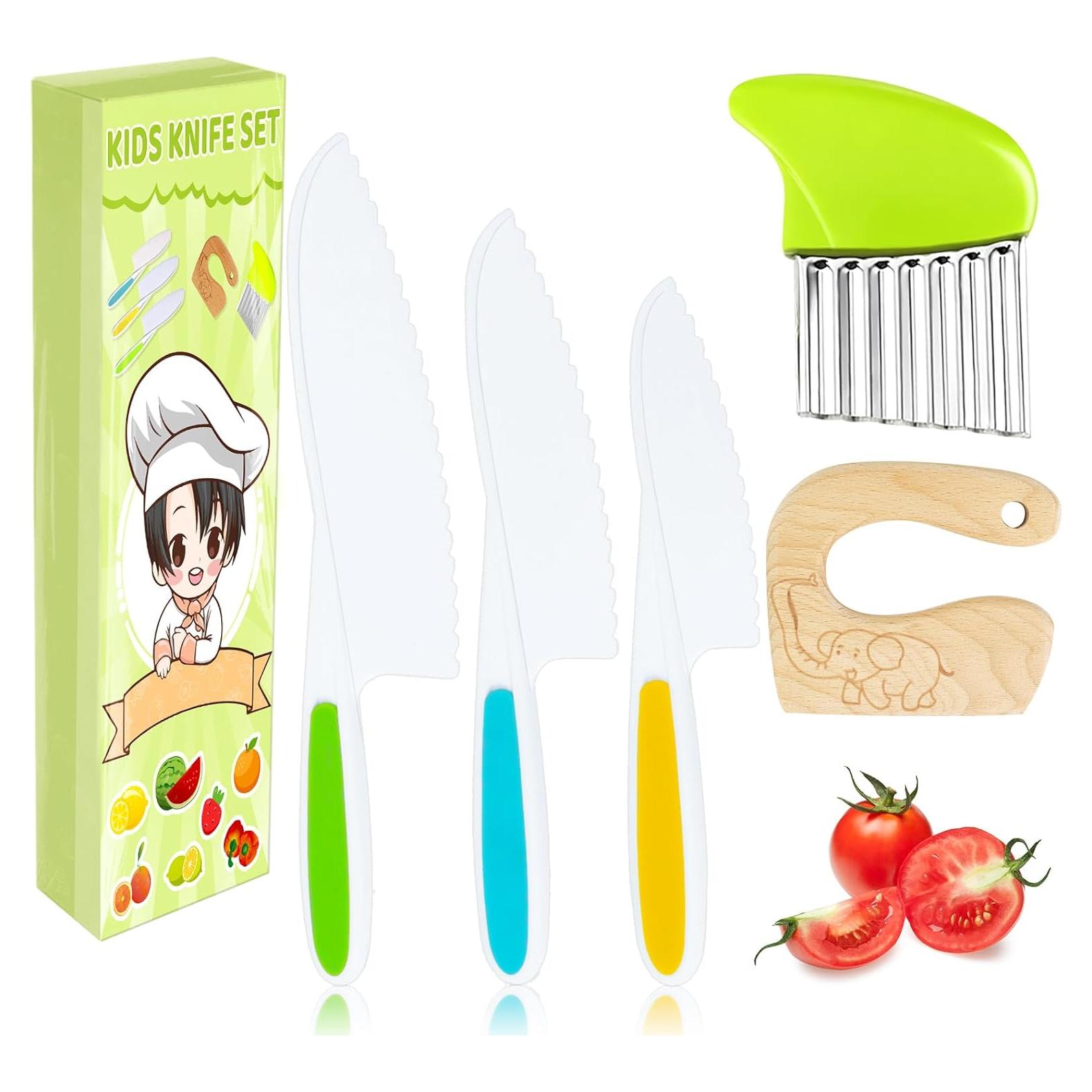 Juego de cuchillos para niños HKKDKTA 5 piezas seguros