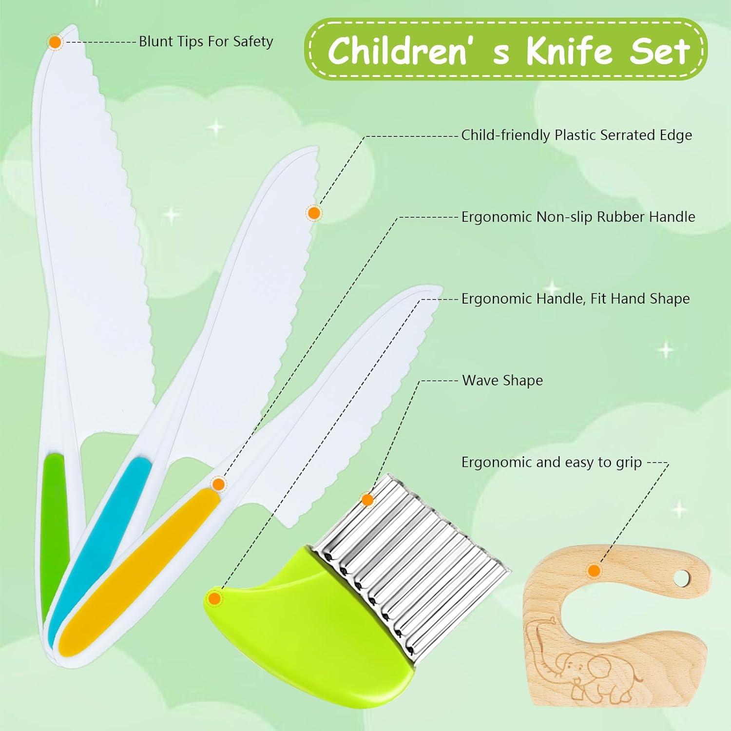 Juego de cuchillos para niños HKKDKTA 5 piezas seguros