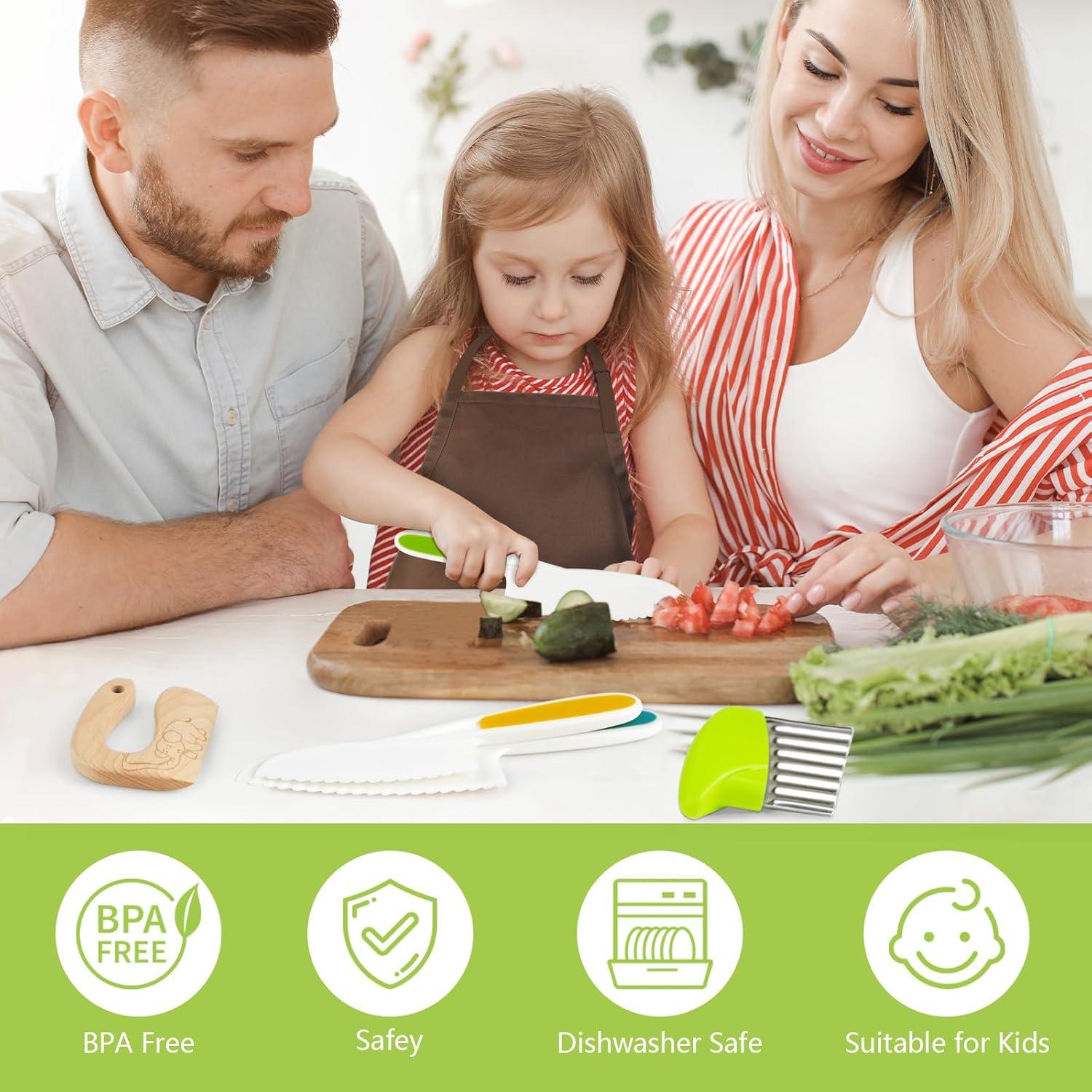 Juego de cuchillos para niños HKKDKTA 5 piezas seguros