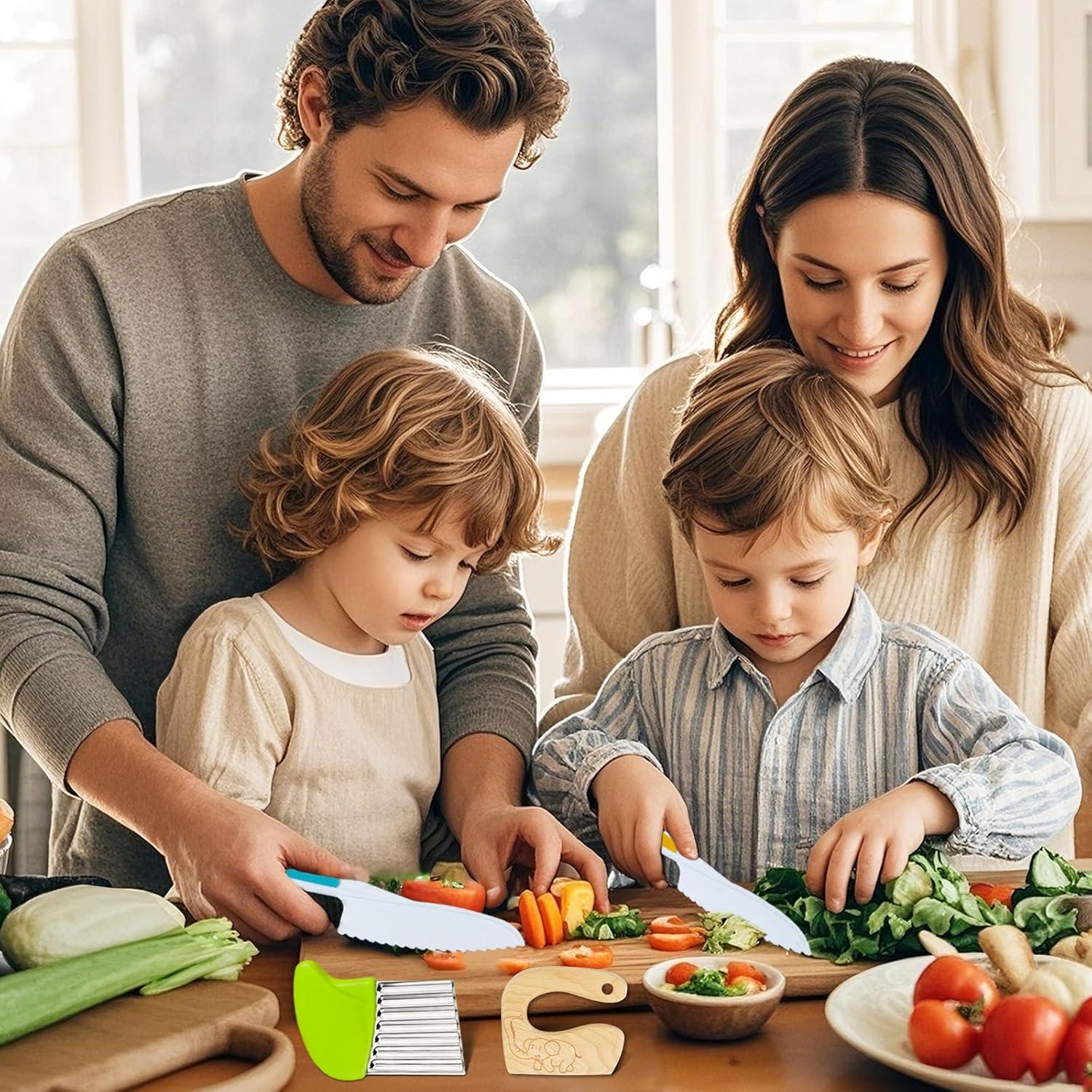 Juego de cuchillos para niños HKKDKTA 5 piezas seguros
