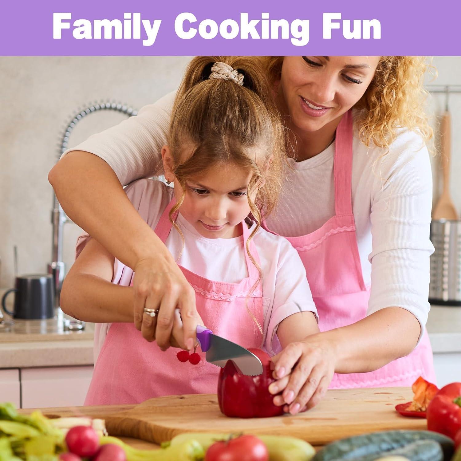 Juego de cuchillos para niños Kibbidea 4 piezas - Violeta