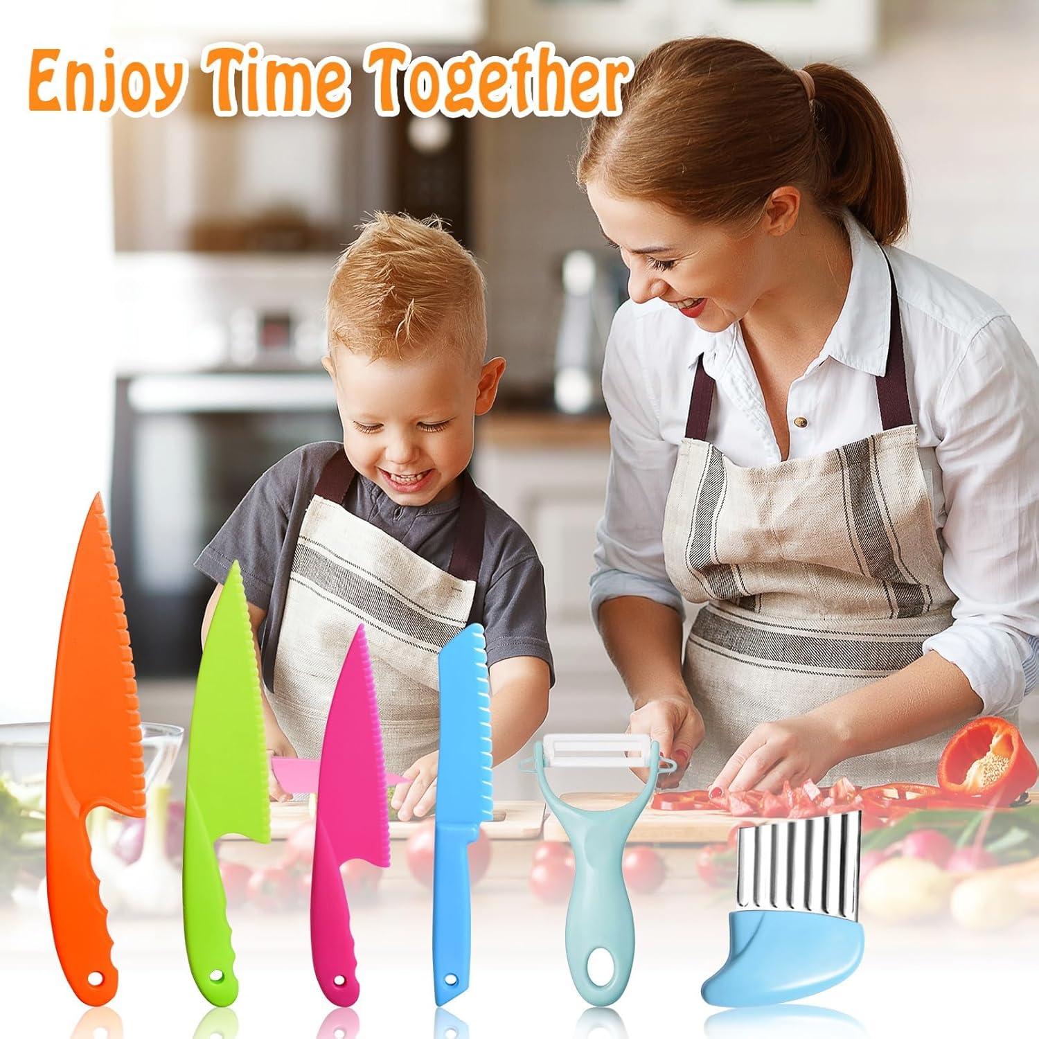 Juego de 6 cuchillos de plástico CKKAPTURE para niños