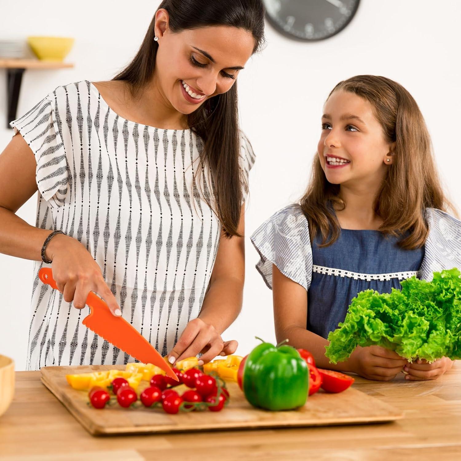 Juego de 6 cuchillos de plástico CKKAPTURE para niños