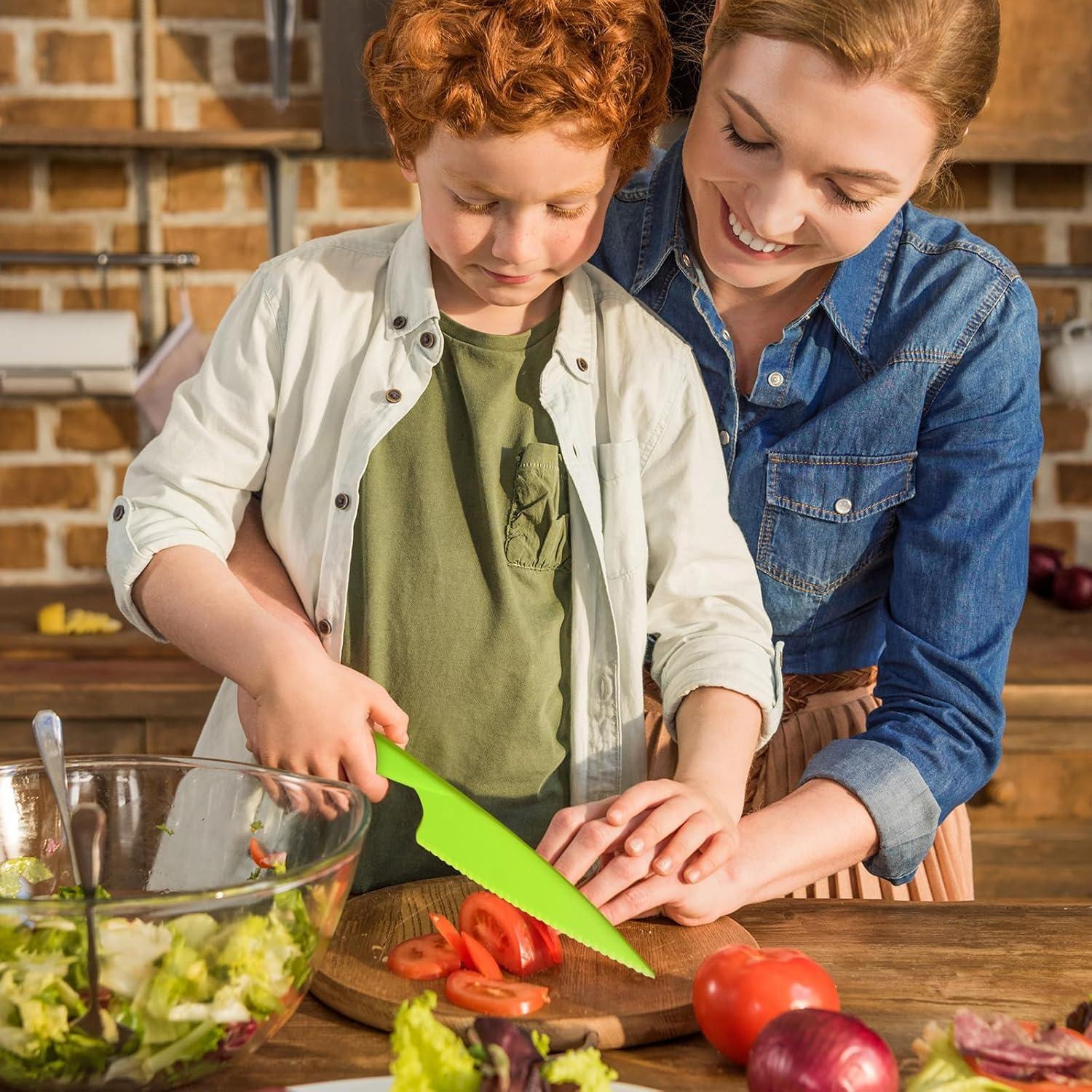 Juego de 6 cuchillos de plástico CKKAPTURE para niños