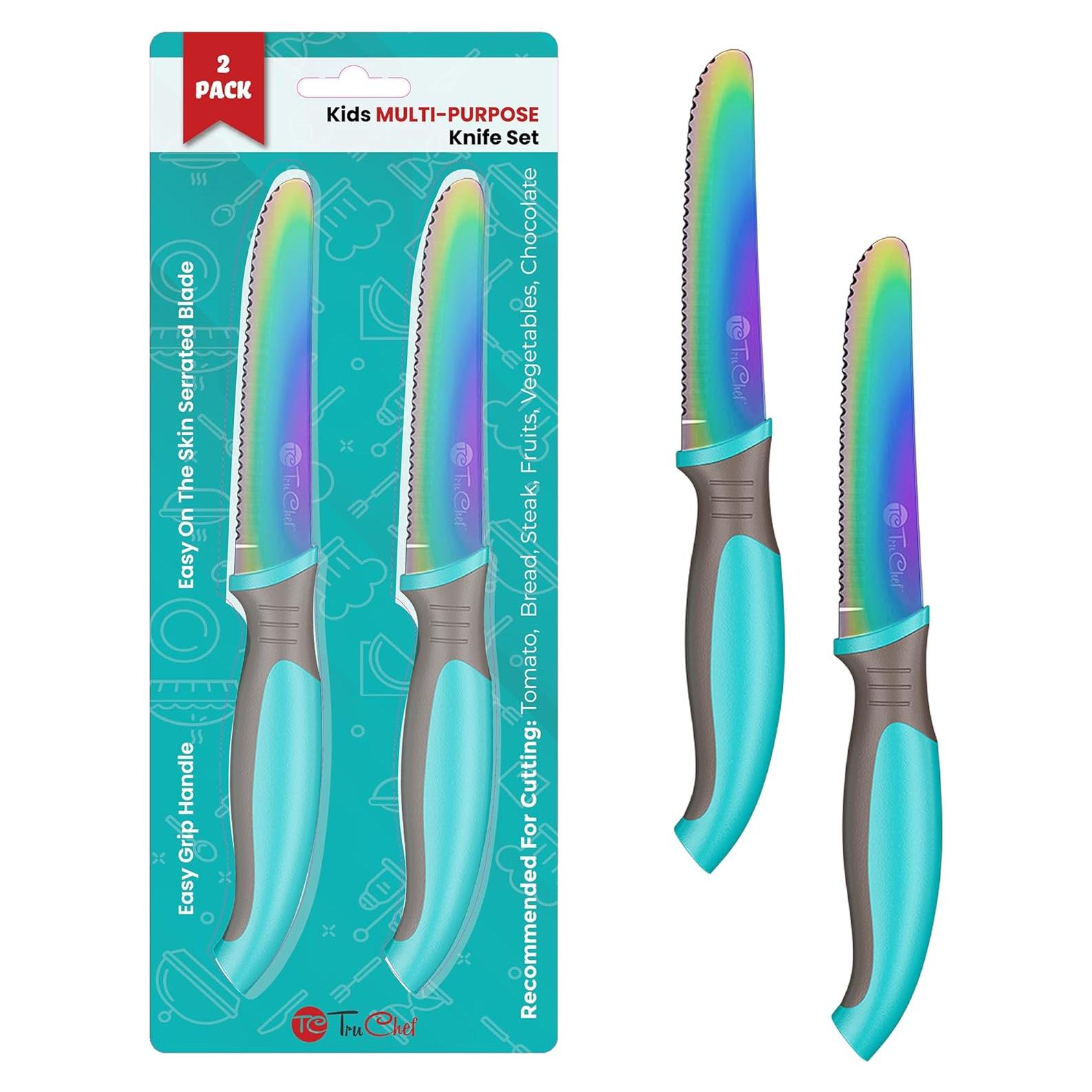 Juego de cuchillos para niños TruChef 2 Pcs acero inoxidable