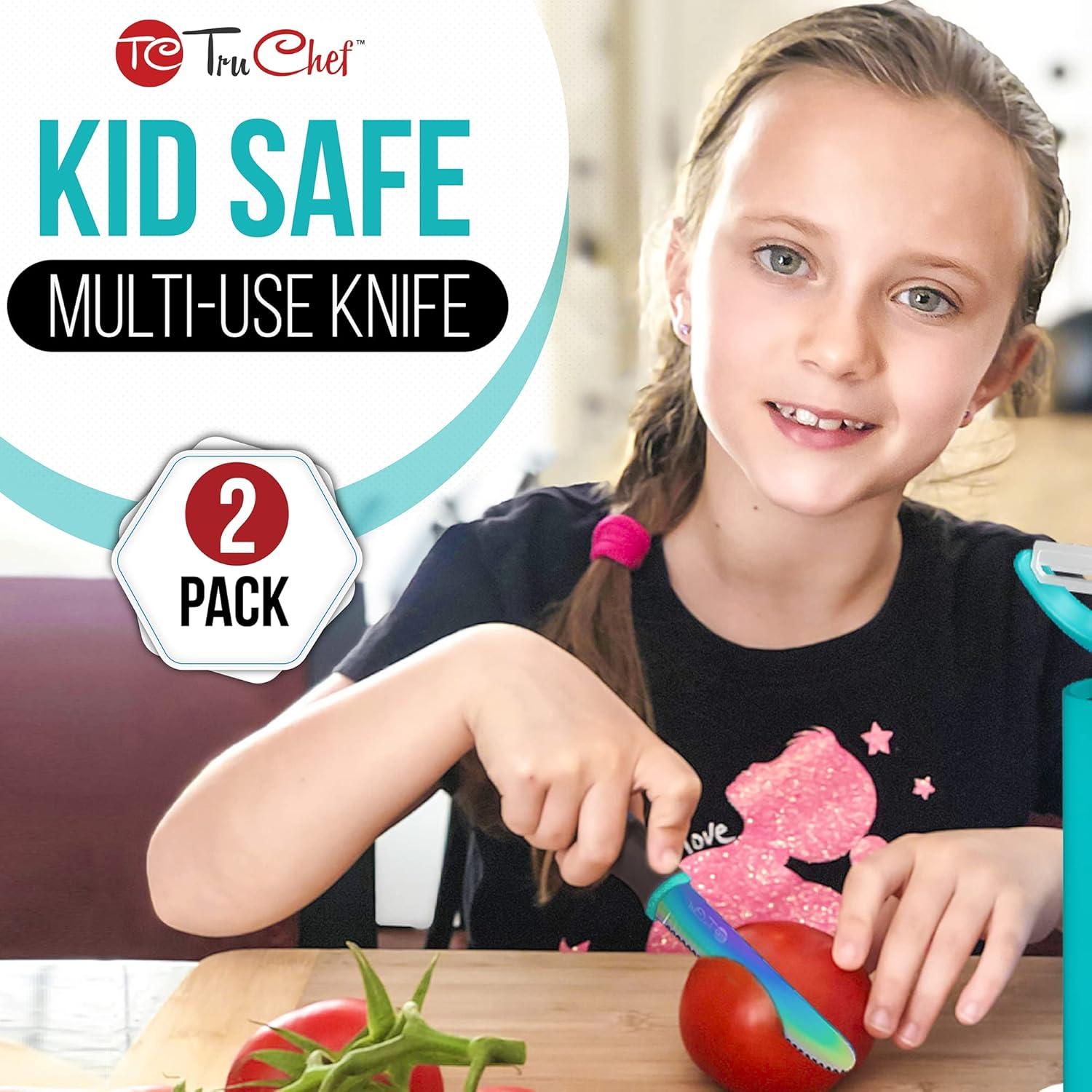 Juego de cuchillos para niños TruChef 2 Pcs acero inoxidable