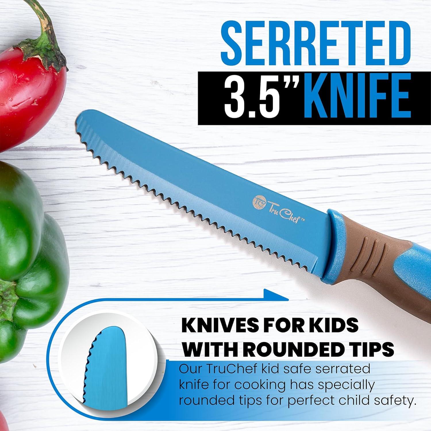 Juego de cuchillos para niños TruChef 2 Pcs acero inoxidable